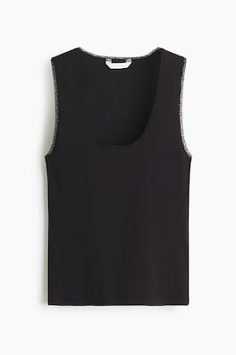Tanktop med spetskanter