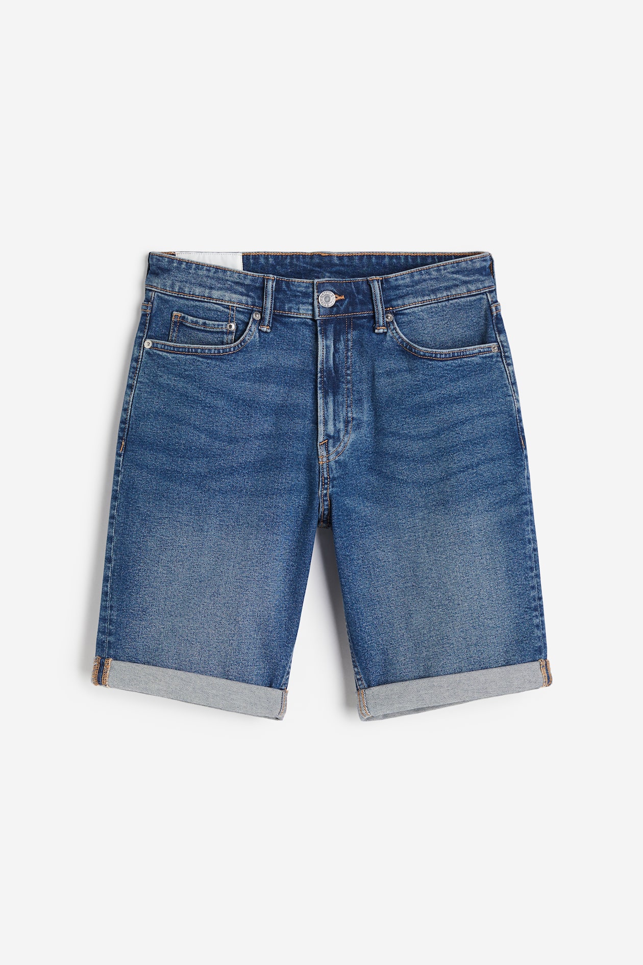 Slim Denim shorts Denim blue Men H&M