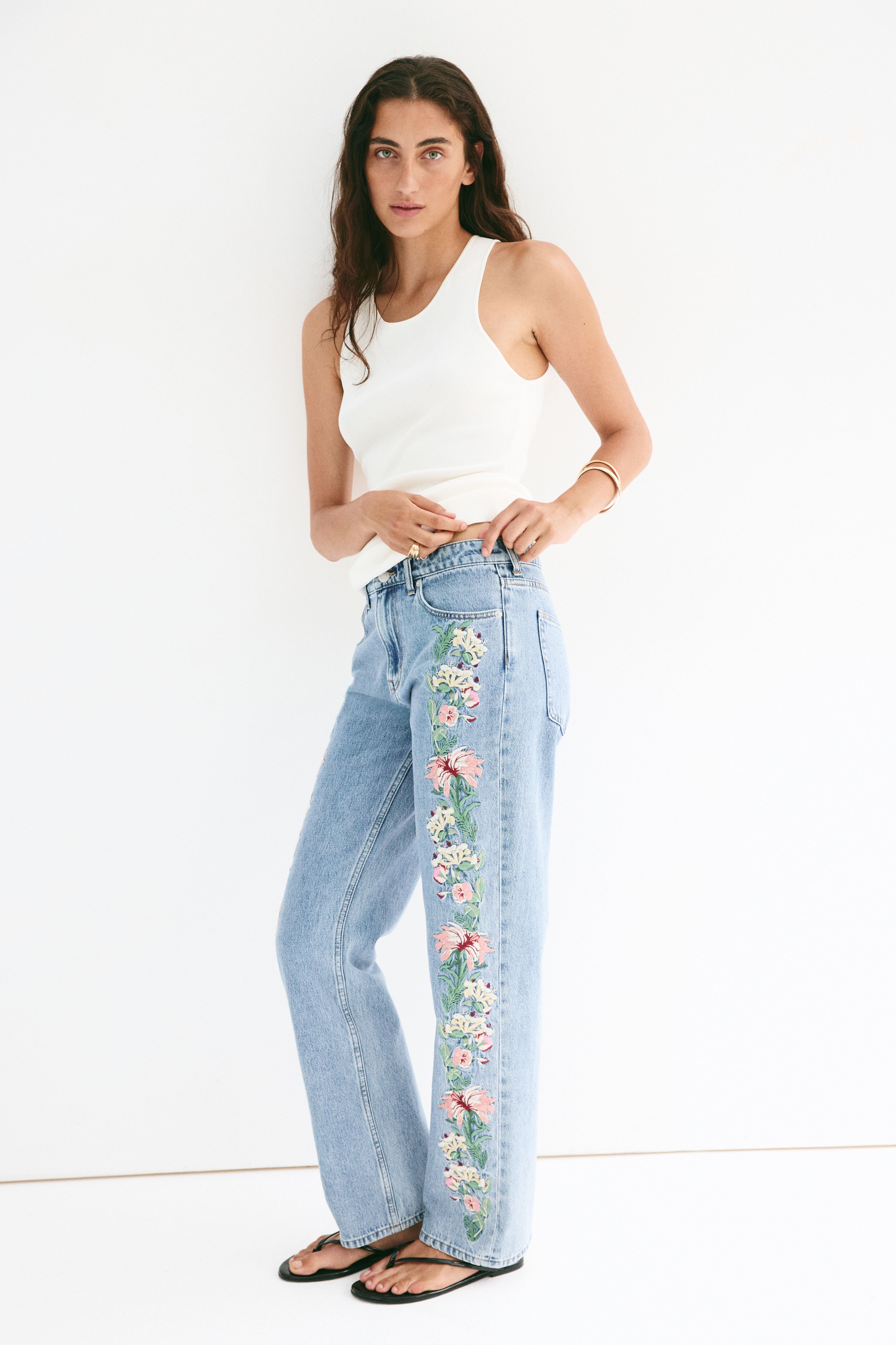 Straight Regular-Waist Jeans