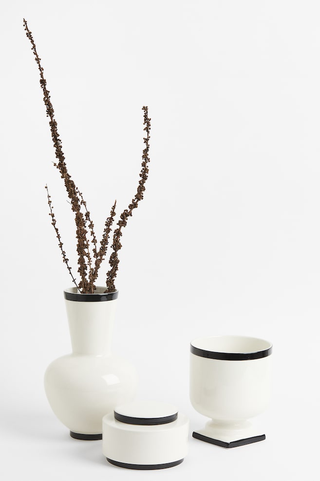 Høj vase i porcelæn - Hvid - 4