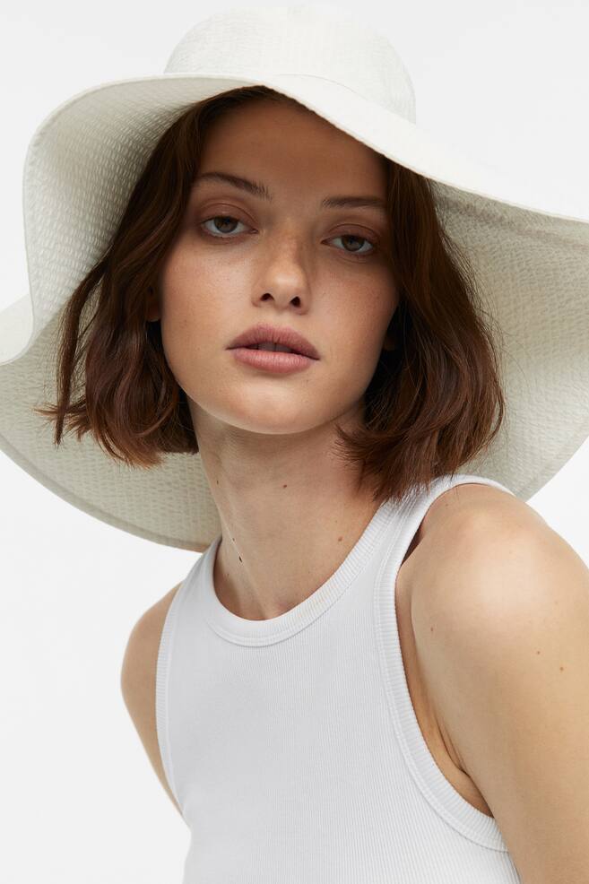 Cotton bucket hat - White - 4