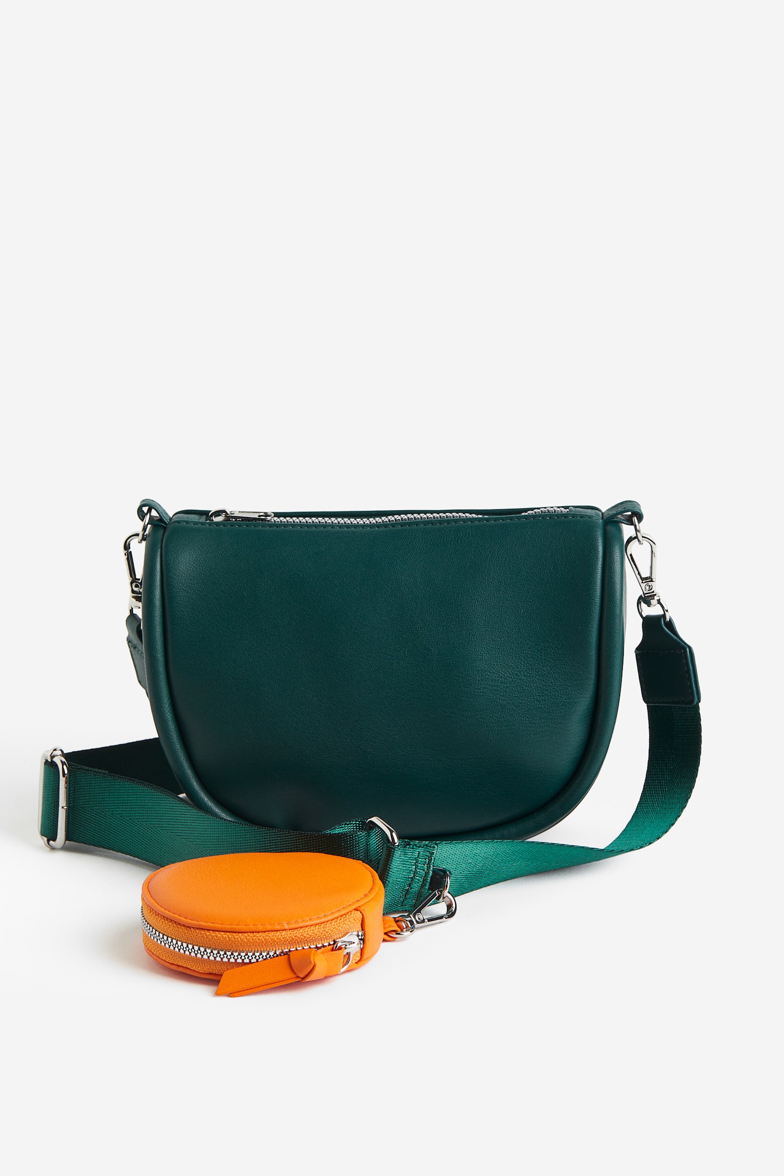 Shoulder Bag & Pouch - Dark green/Orange/Black - 1