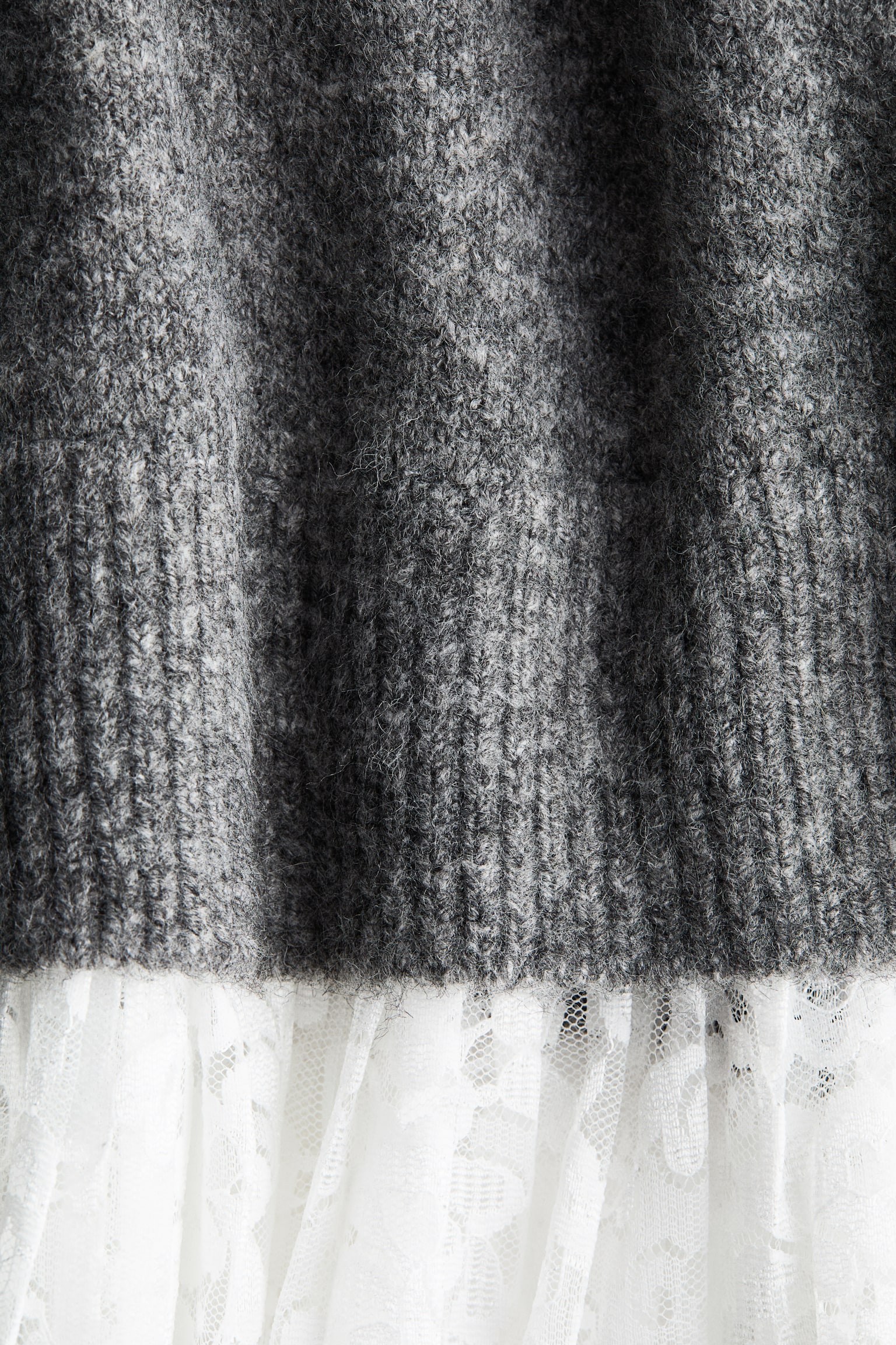 Женский свитер H&M Brushed Layered, цвет: Серый меланжевый — фото 2