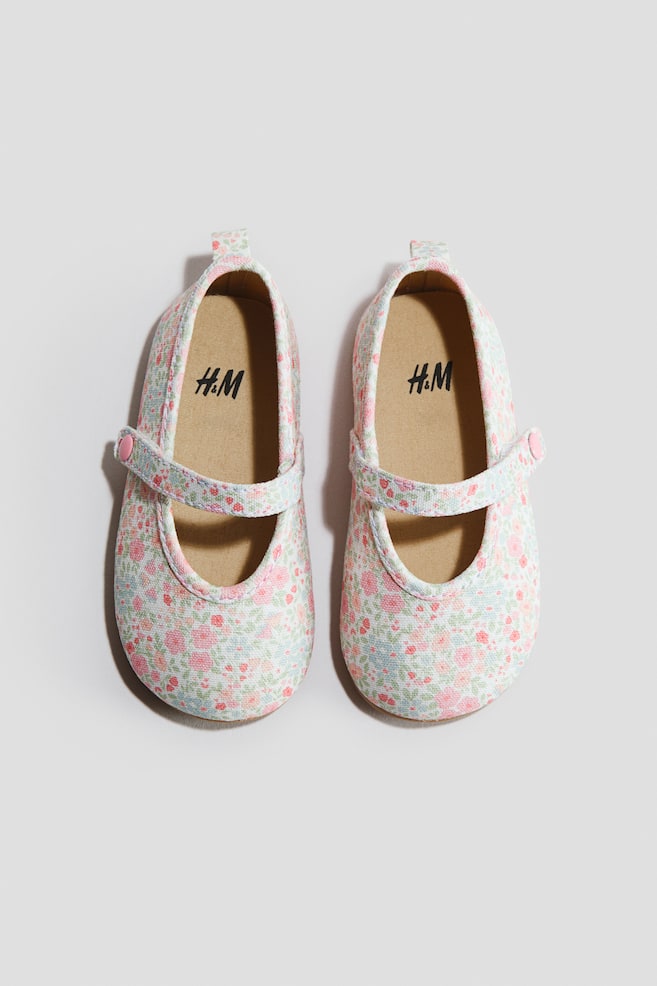 Ballet pumps - White/Floral/Gold-coloured/Light dusty pink/Light pink - 1