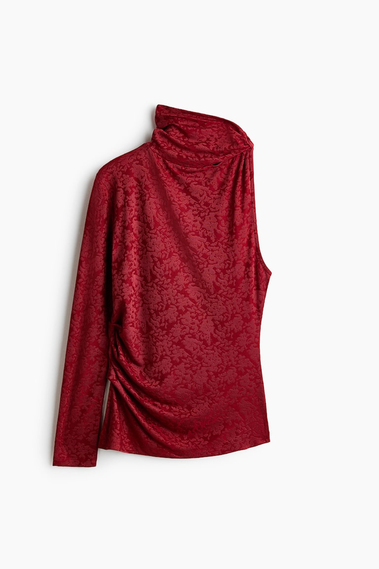 Asimetrična bluza od žakarnog žerseja
