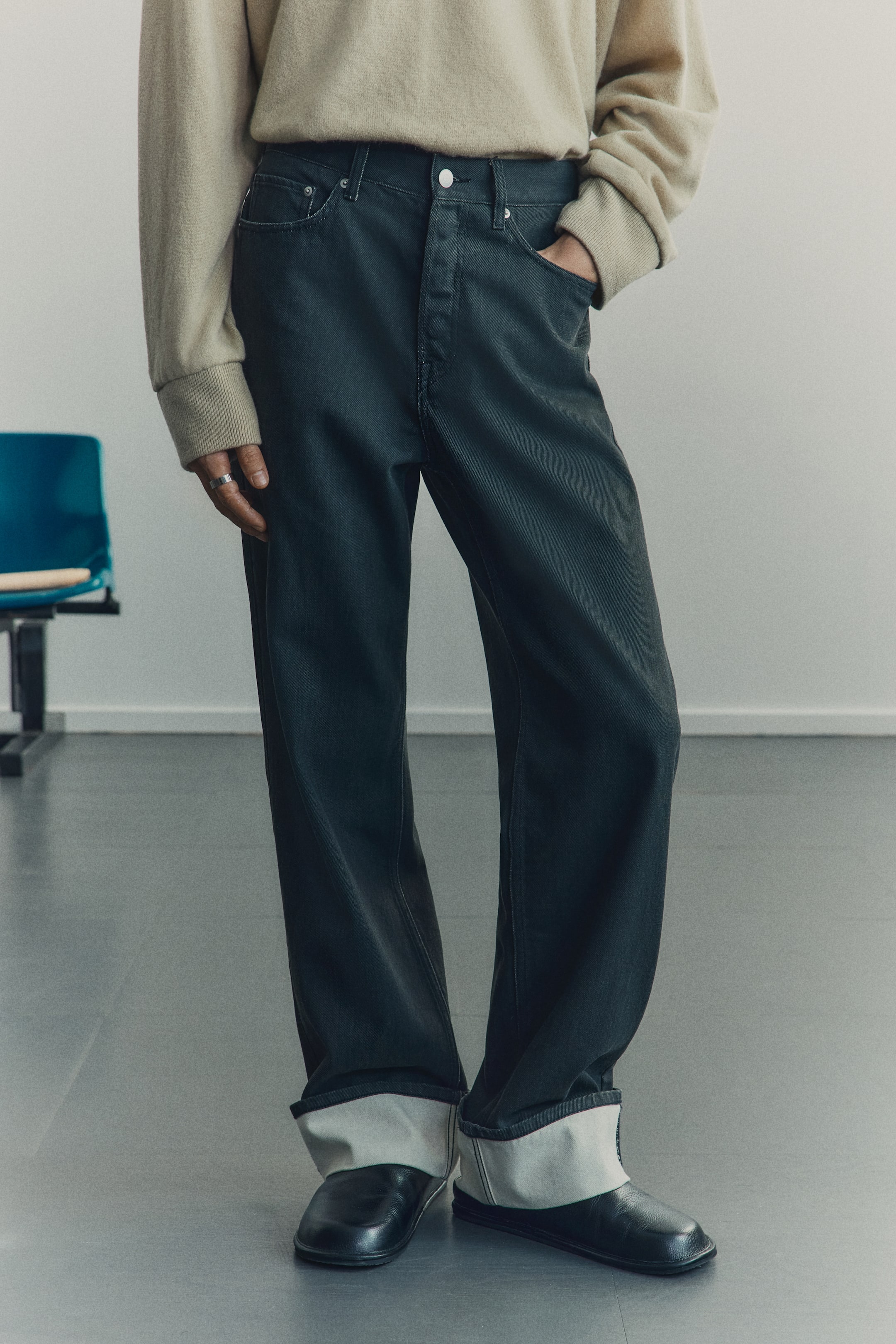 View larger image: Straight Regular Jeans - Black - Men | H&M US 2