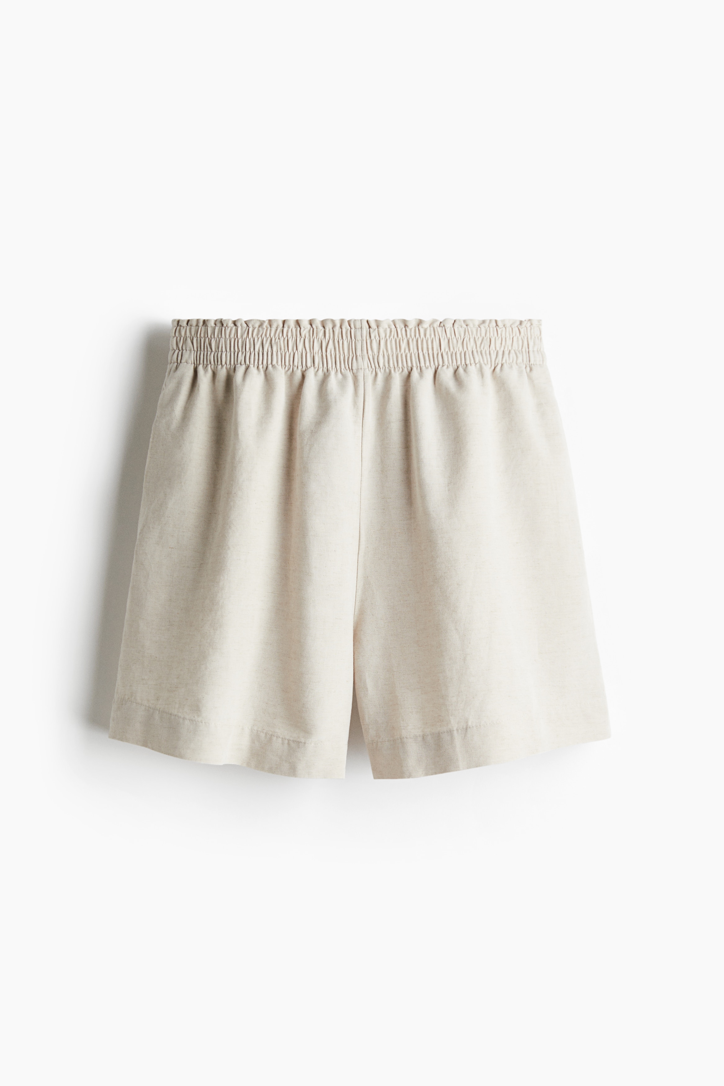 Linen-Blend Shorts - Light beige/White/striped/Black/Navy blue/Dark khaki green/White/pinstriped