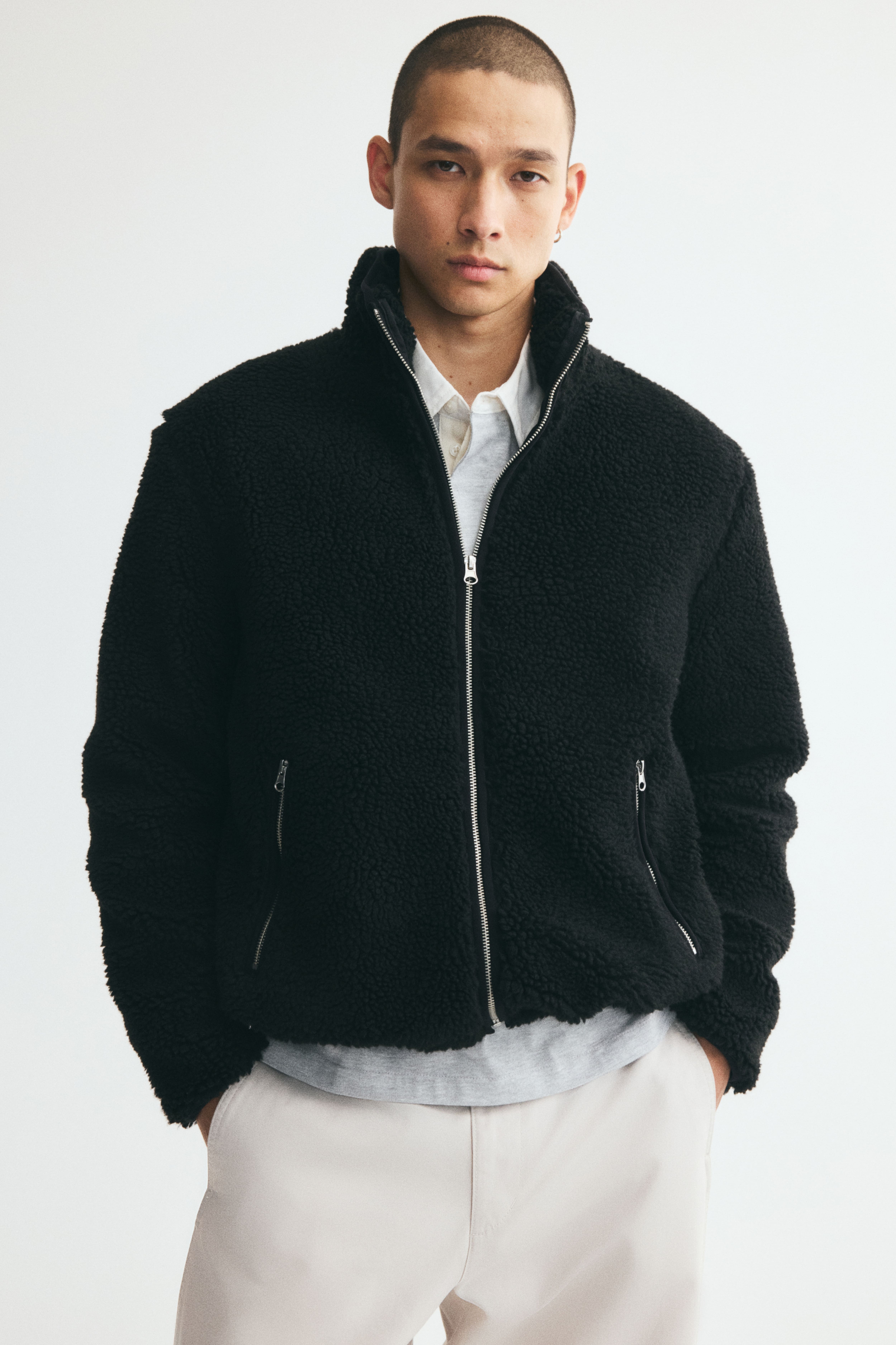 Teddy Fleece Jacket with Zipper