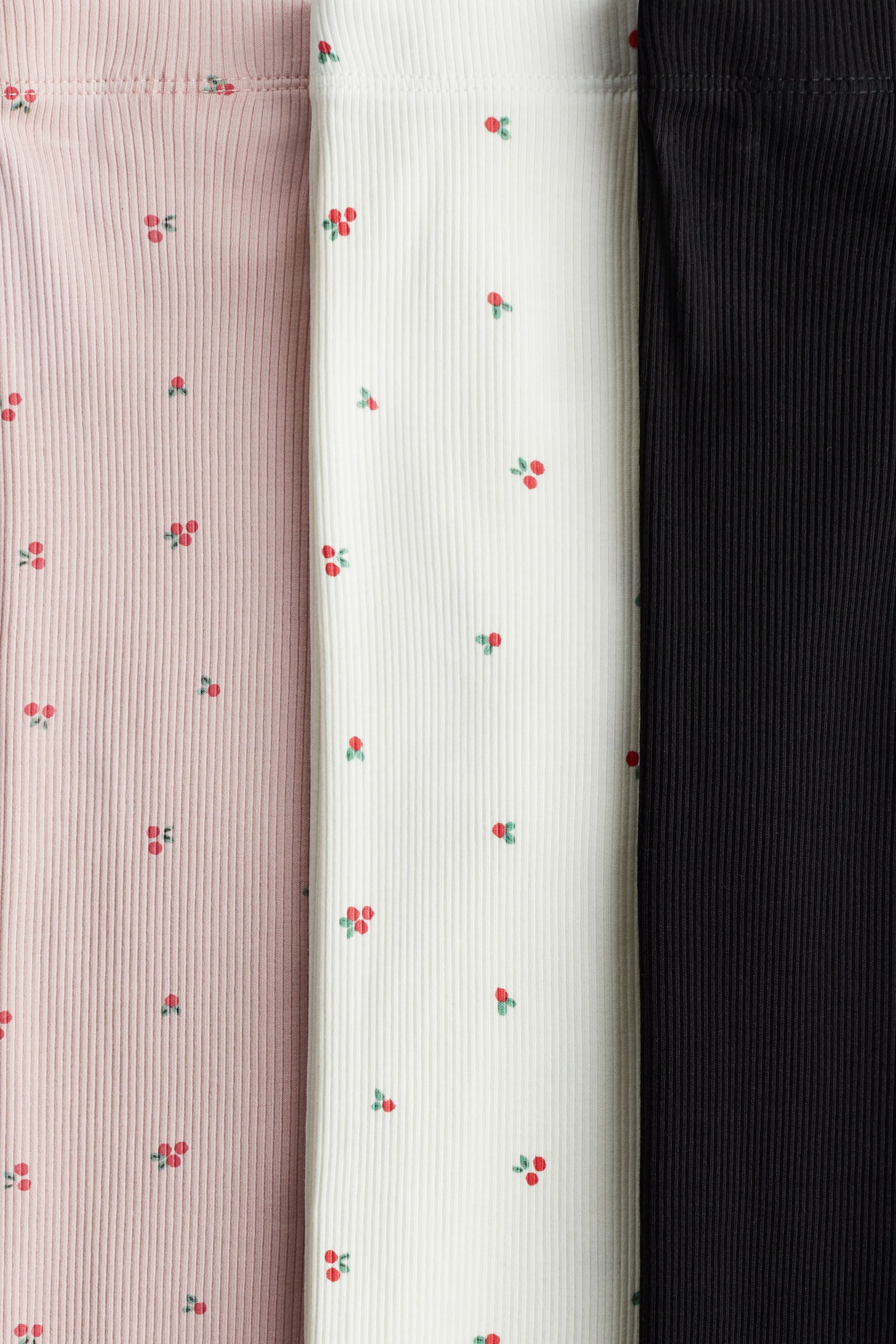 3件入羅紋棉質內搭褲 - 淺粉紅色/漿果/丁香紫/彩虹/淺粉紅色/豹紋 - 2