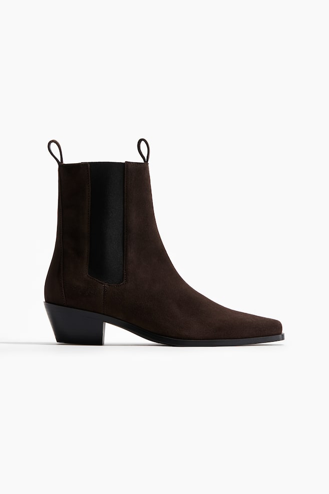 Lederstiefeletten - Dunkelbraun - 1