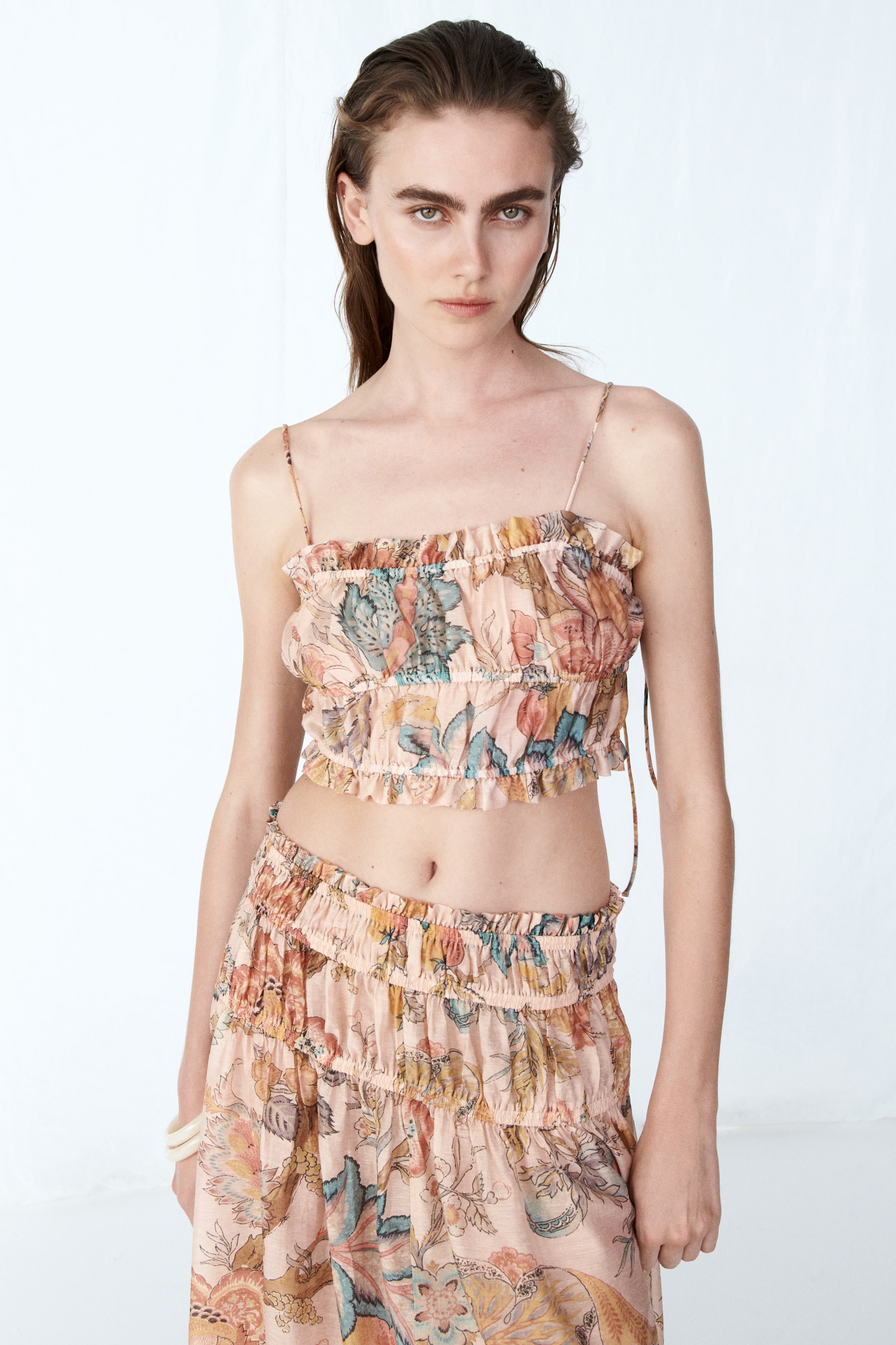 Brassière en lin mélangé