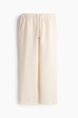 Strukturvävd byxa Relaxed Fit