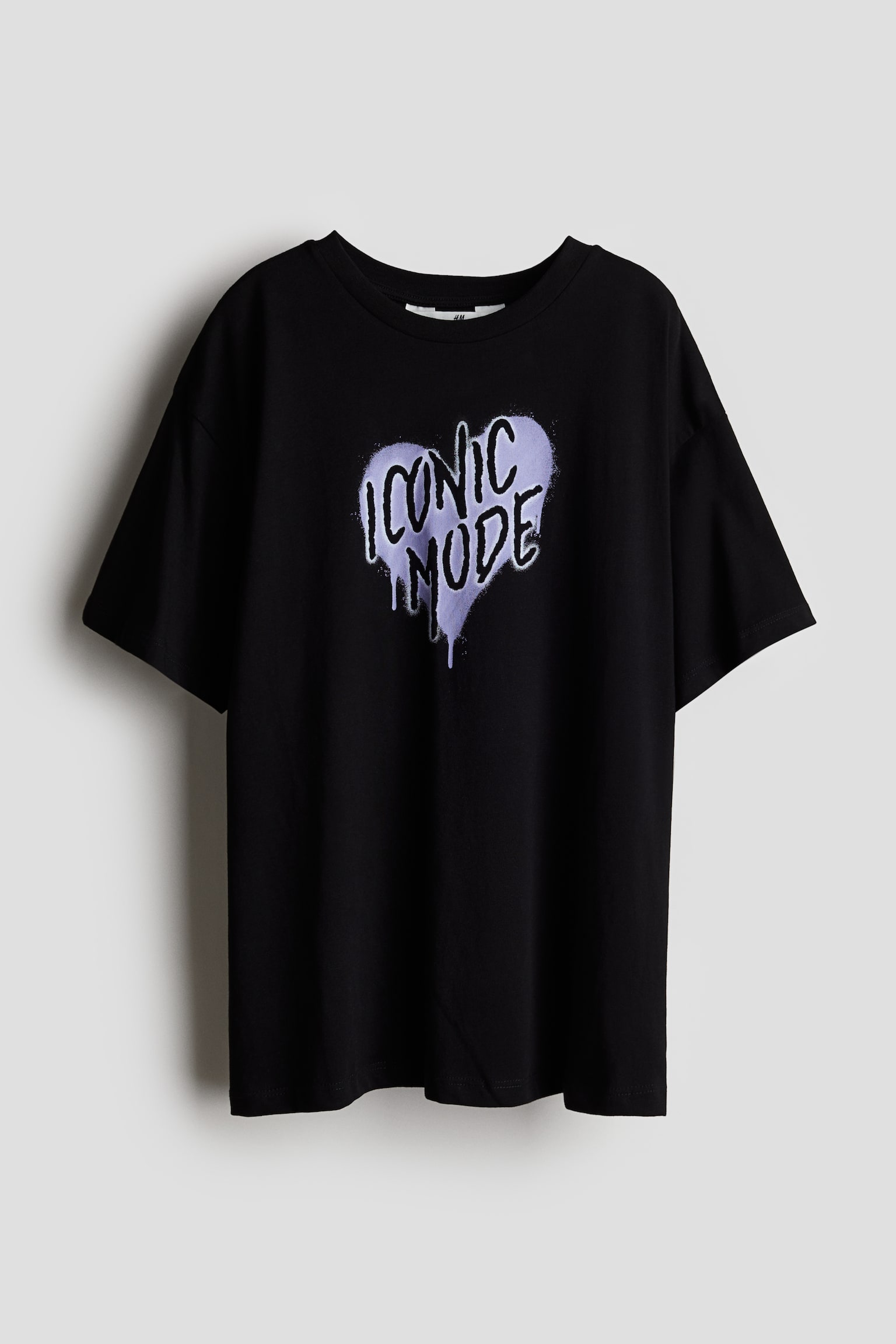 Oversized T-shirt - Black/Iconic Mode/White/Love/White/Saint-Roman - 1