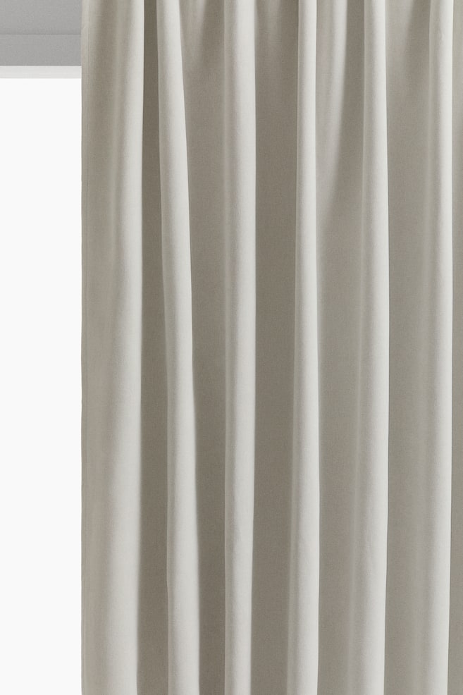 Single-Pack Long and Wide Blackout Curtain - Light taupe/Light taupe - 1