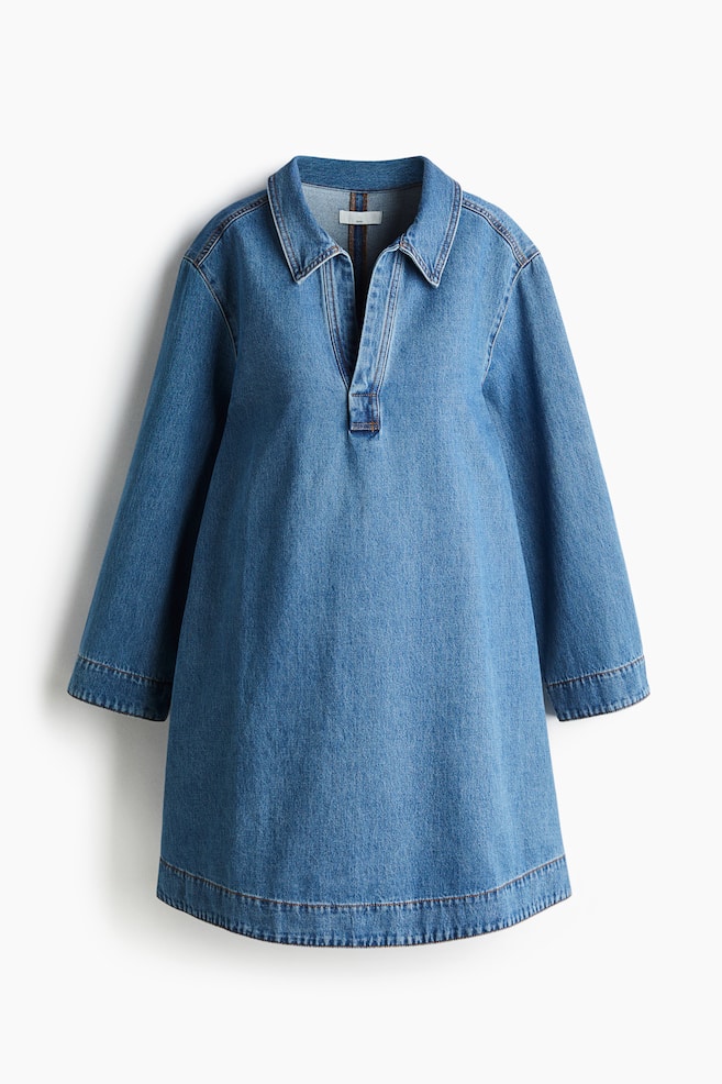 MAMA Before & After Denim dress - Denim blue - 1