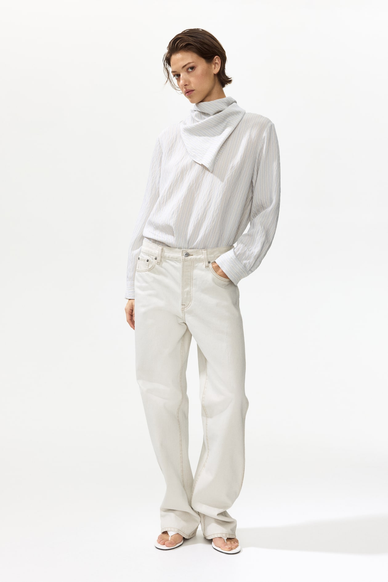 Blouse with Scarf - image 5