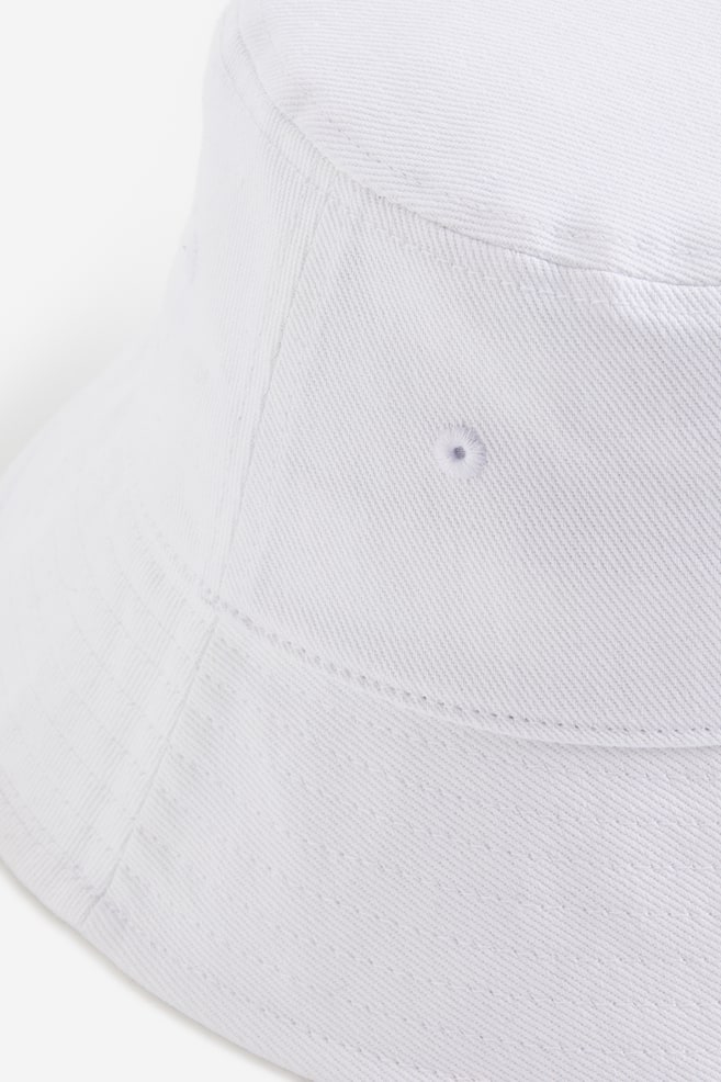 Cotton bucket hat - White/Black/Beige/Light blue - 3