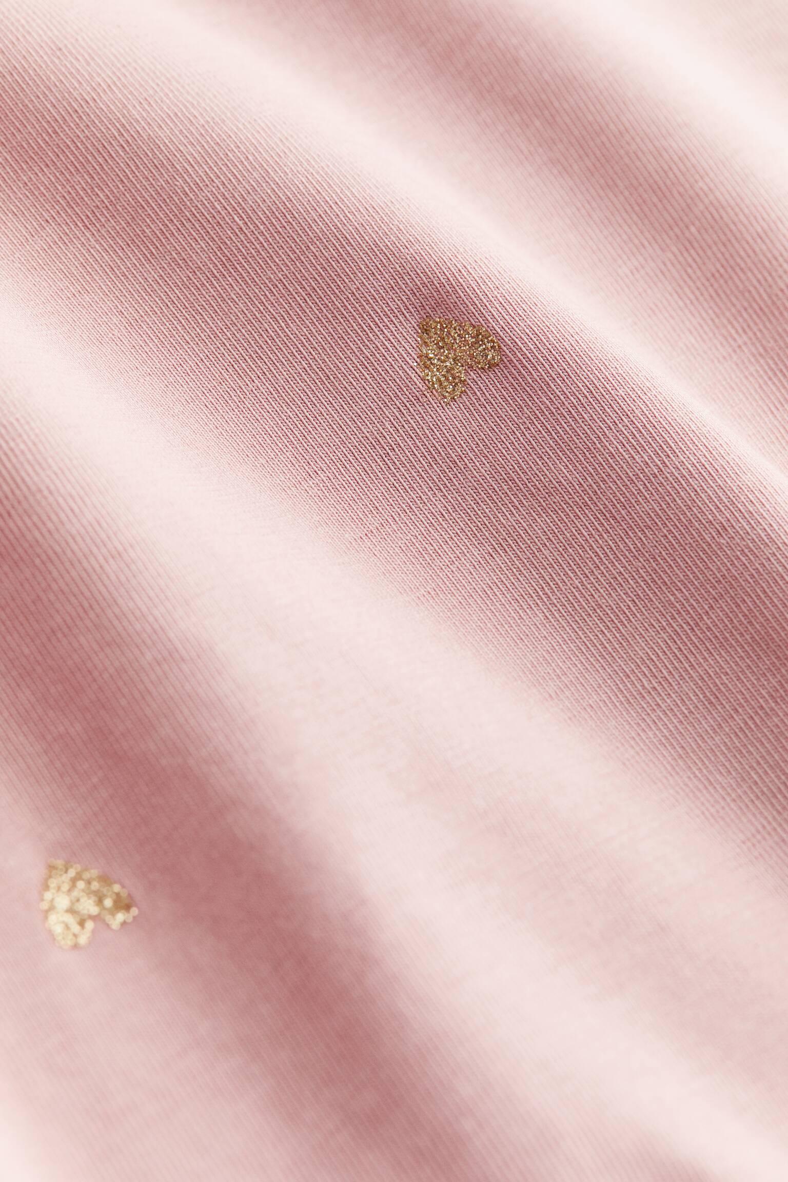 Long Sleeve Jersey Top - Dusty pink/Hearts - 2