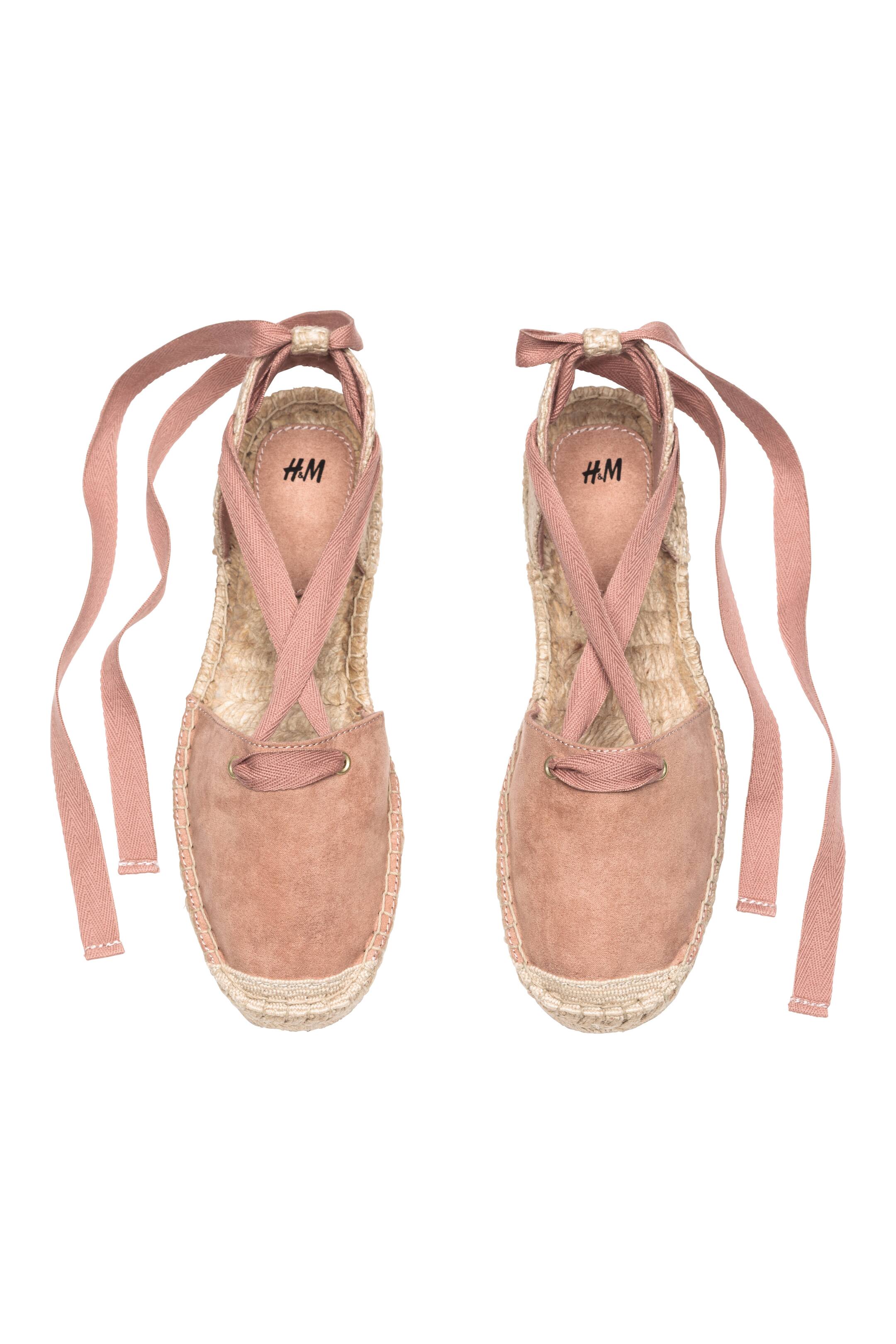 View larger image: Espadrilles with lacing - Powder pink - Ladies | H&M GB 1