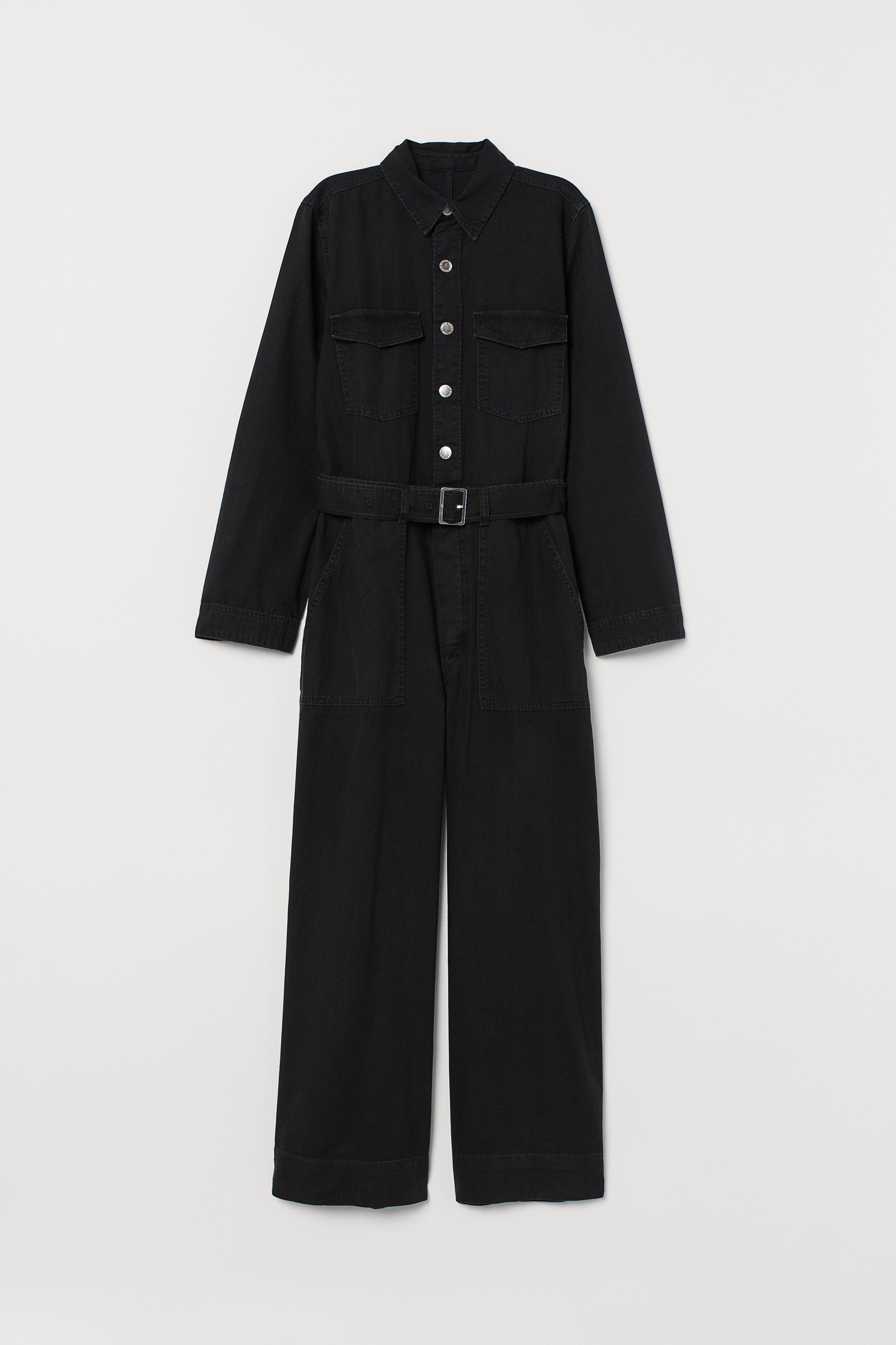 Black denim boiler fashion suit womens