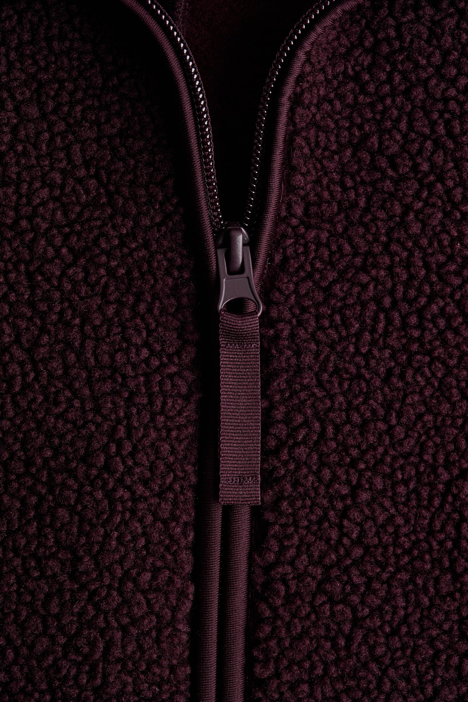 Женская куртка H&M Teddy Fleece, цвет: Бордовый — фото 7