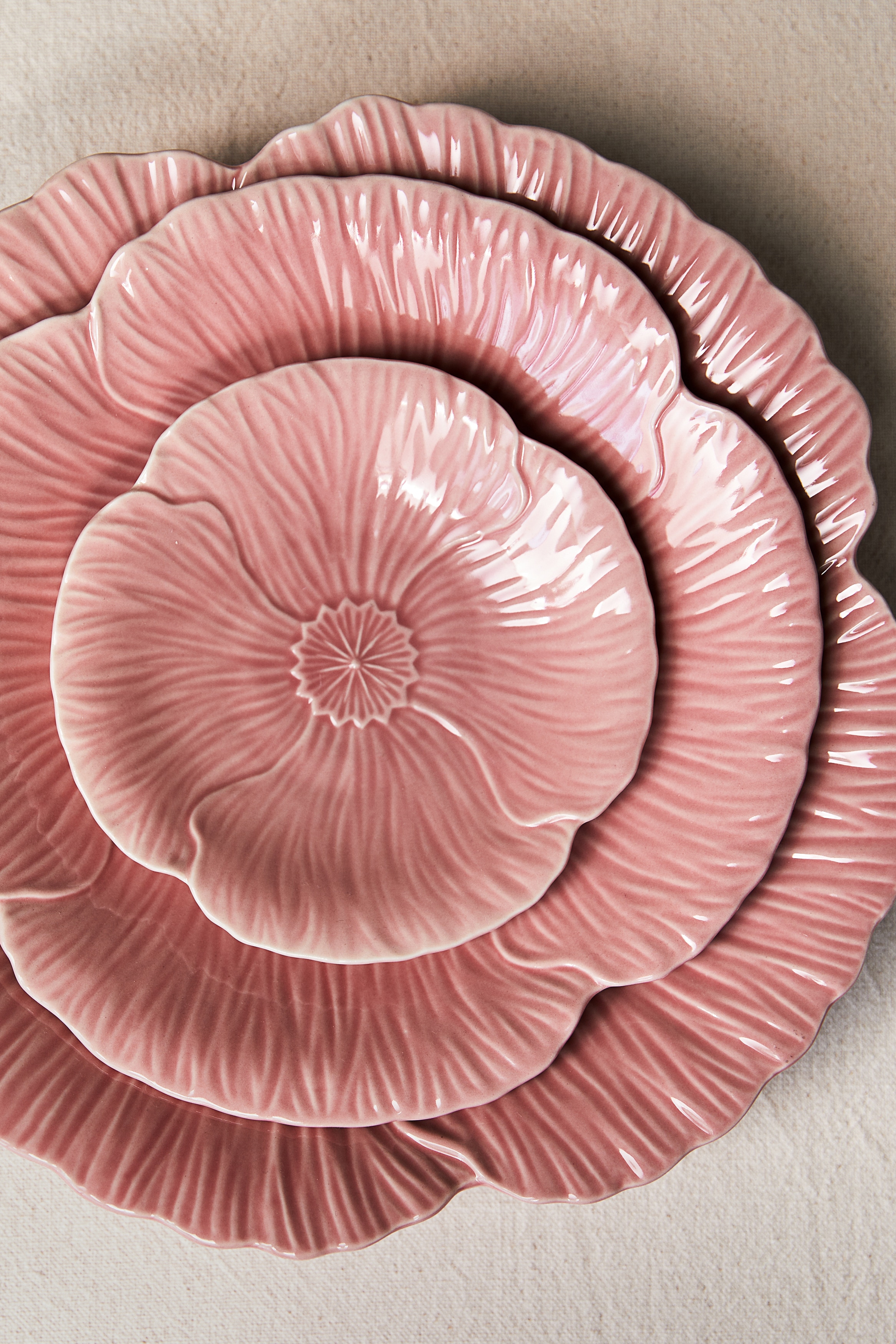 Small stoneware plate - Pink