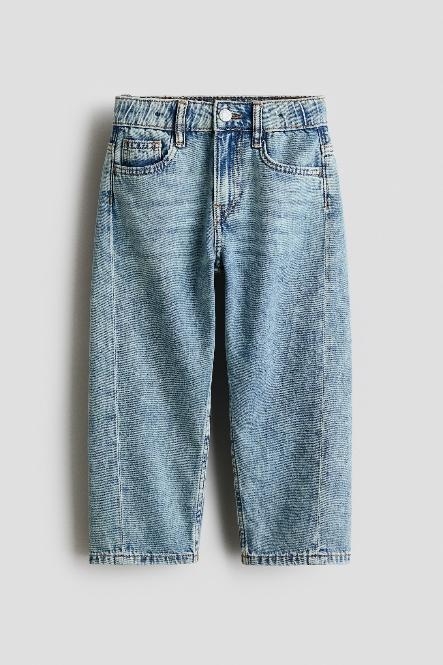 Loose Fit Barrel Jeans - Licht denimblauw/Denimblauw - 1