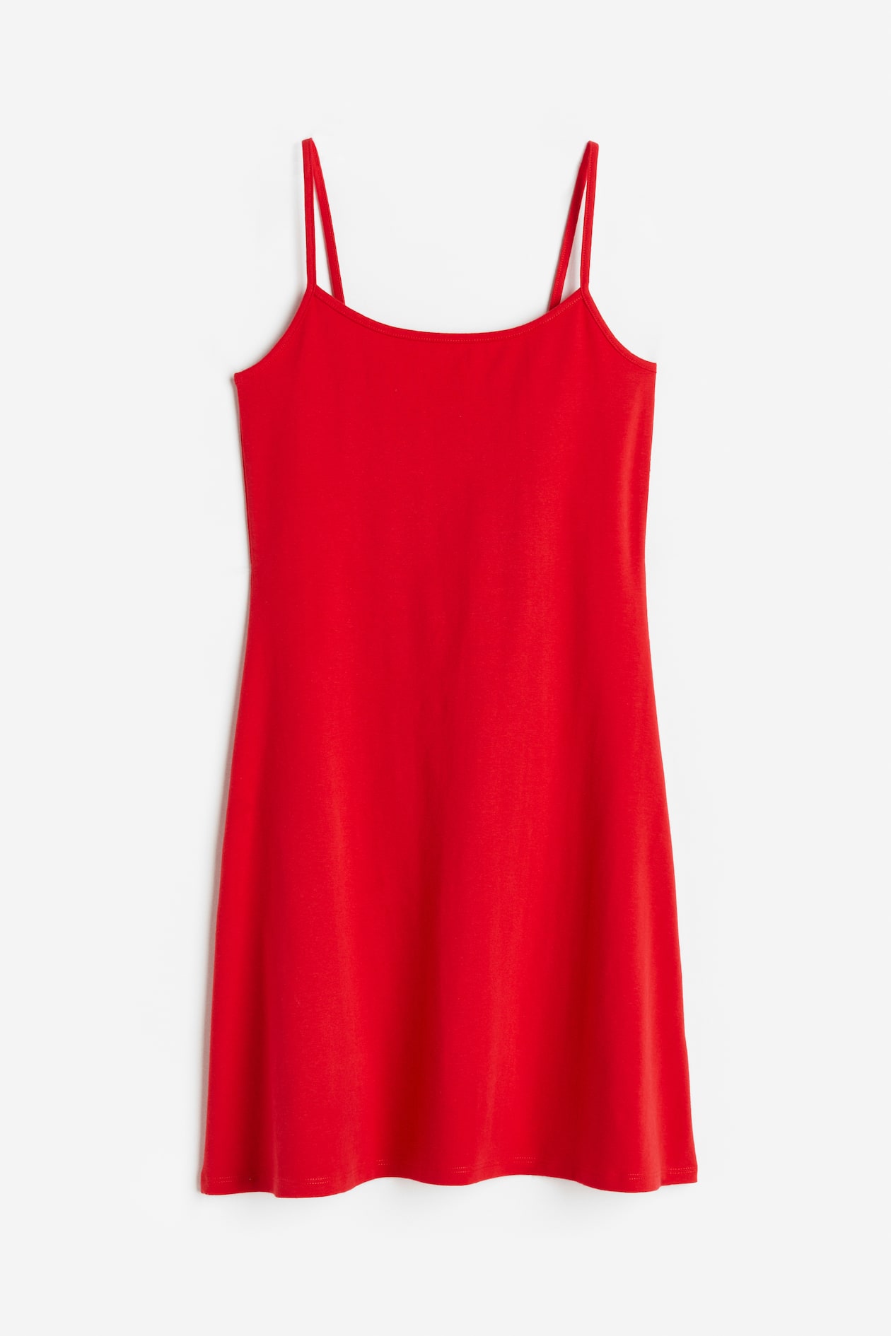 Women's Red Flared-skirt jersey dress