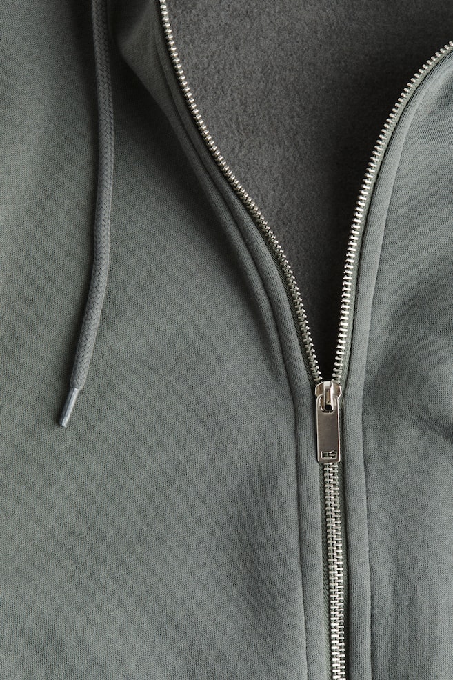 Oversized zip-through hoodie - Khaki green/Black/Light blue/Light grey marl/dc/dc/dc/dc/dc - 2