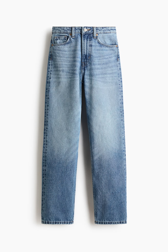Straight High Jeans - Washed Denimblau/Denimblau/Helles Denimblau/Denimblau/Dunkles Denimblau - 1