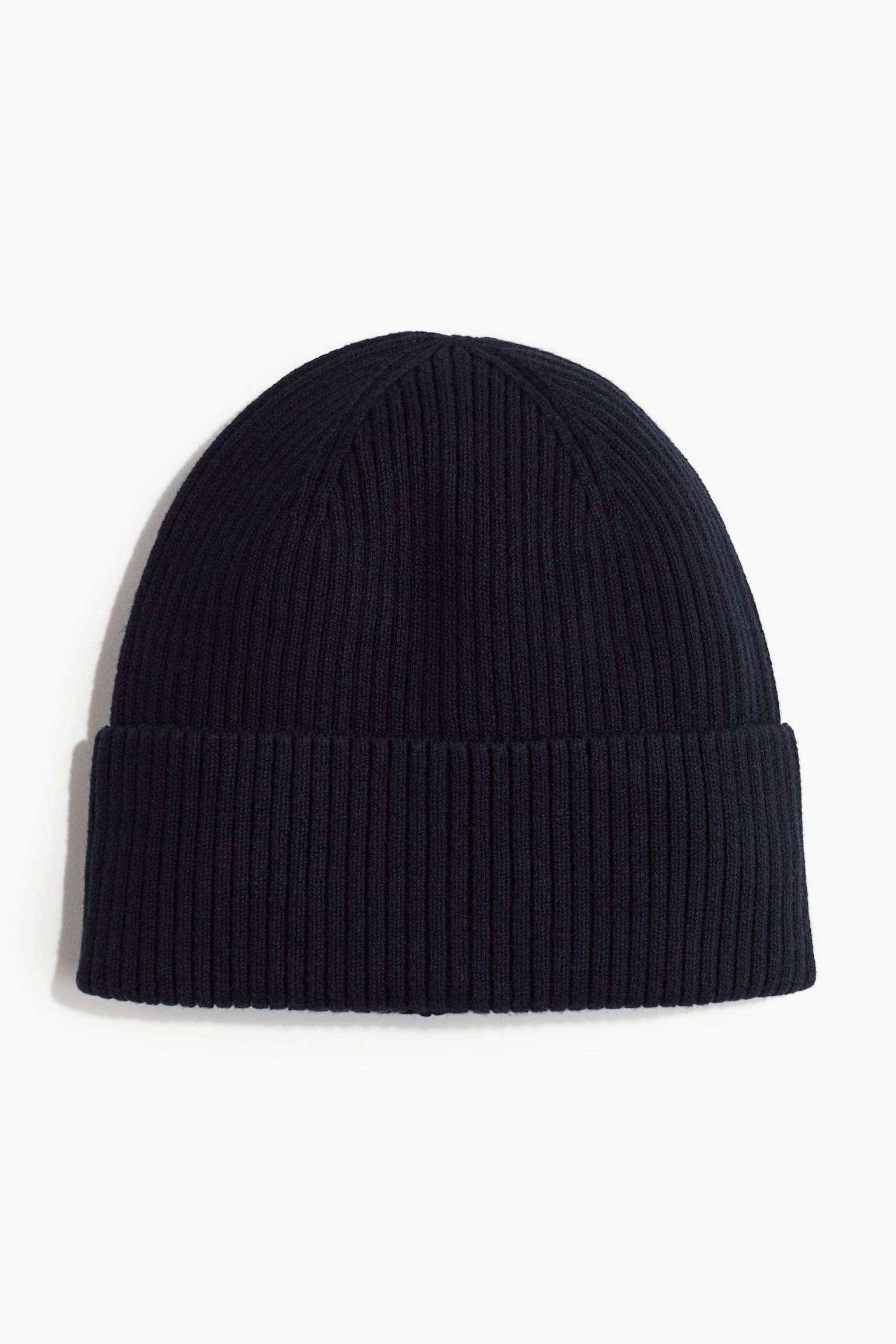 Rib-knit hat - Navy blue/Black/Dark grey marl/White - 1