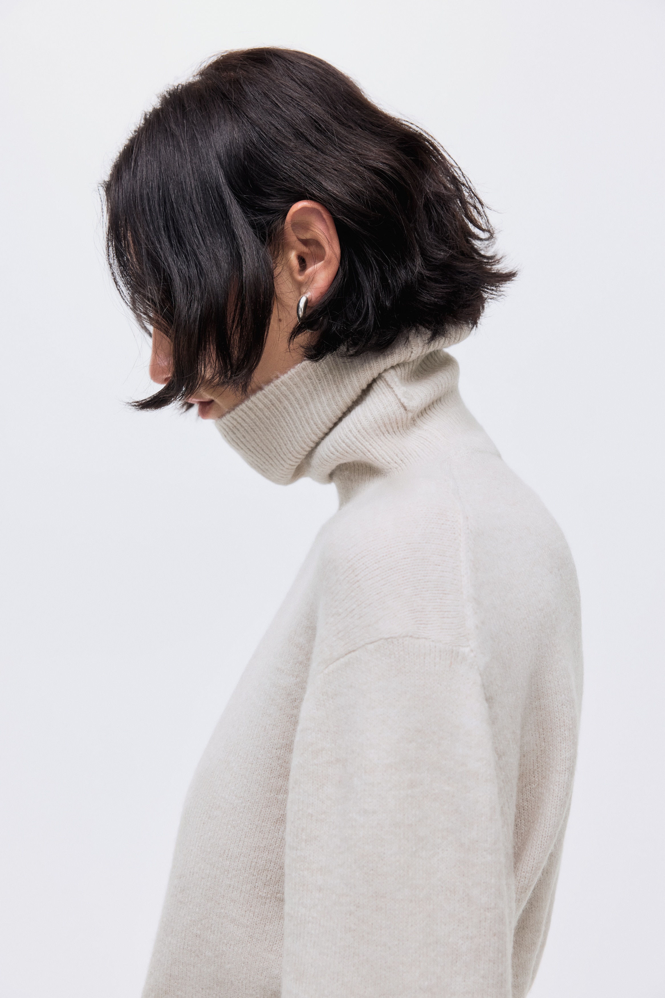 Polo-neck jumper