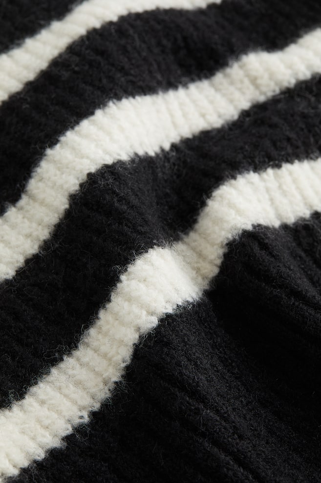 Rib-knit jumper - Black/Striped/Light beige marl/Cream/Striped/Light beige/Striped/dc/dc/dc/dc/dc - 4