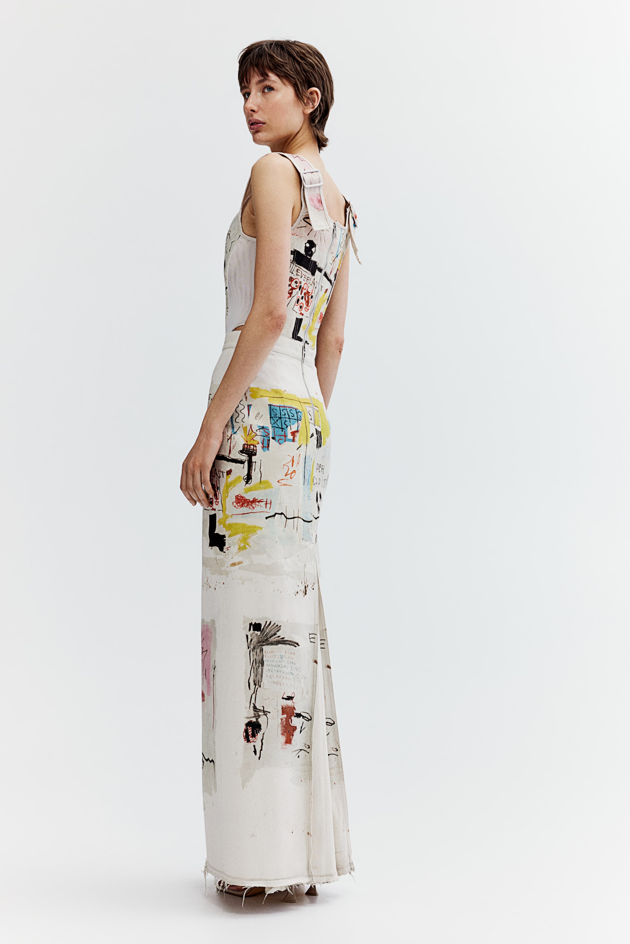 Denim skirt - Light beige/Basquiat - Ladies | H&M IE