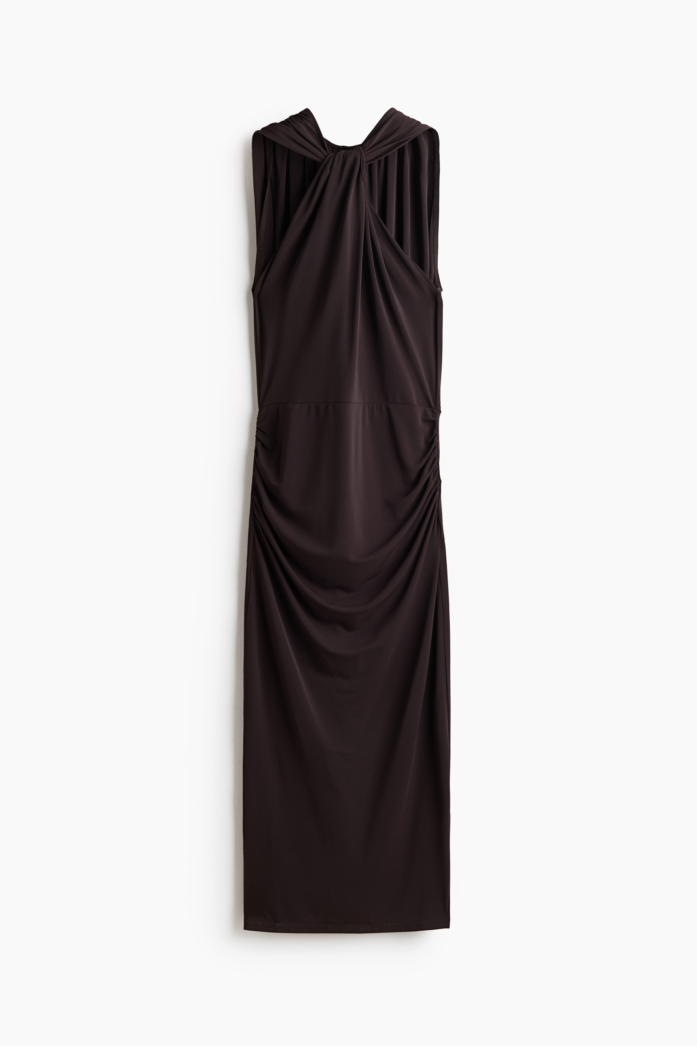 Ladies - Dark Brown Draped Jersey Dress - Size: S - H&M Ladies - Dark Brown Draped Jersey Dress - Size: S - H&M