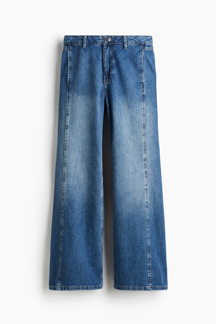 H&m M Blue Jeans Women's Jeans Mom, Boyfriend, Skinny Wide Leg