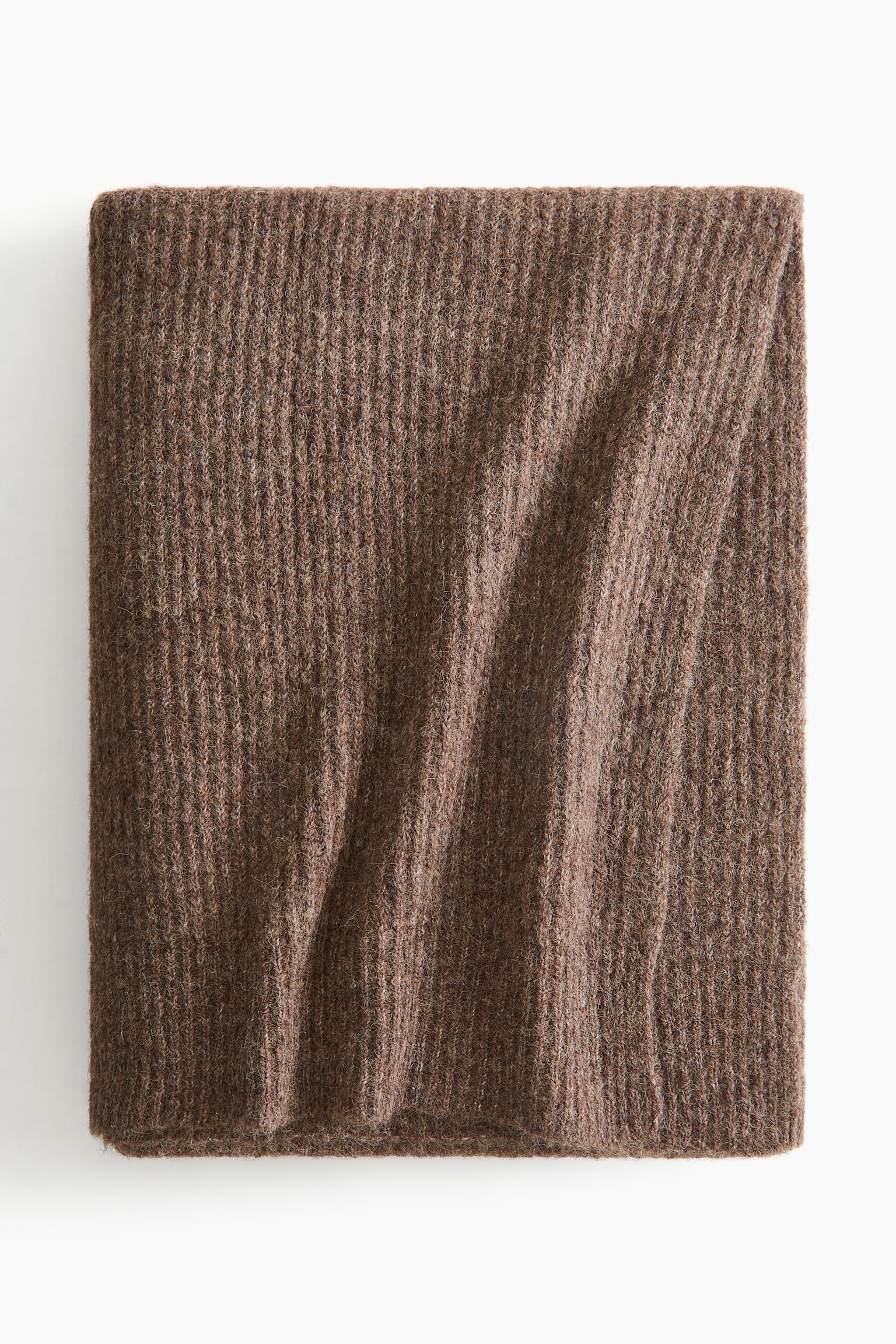 Rib-knit blanket - Mole/Beige marl/Grey/Dark green - 1