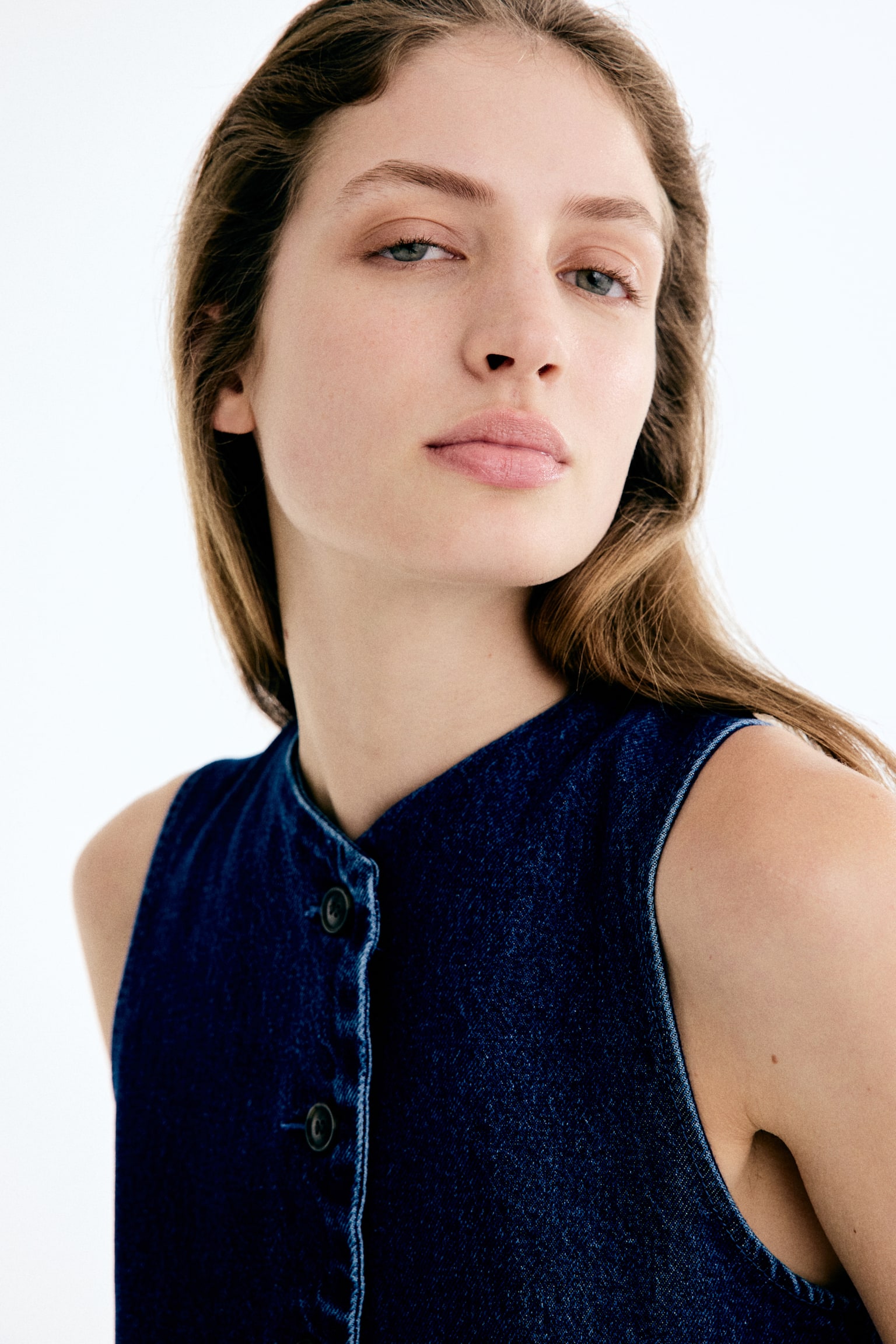 Peplum waistcoat - Dark denim blue/Black/Pink/Dark red - 4