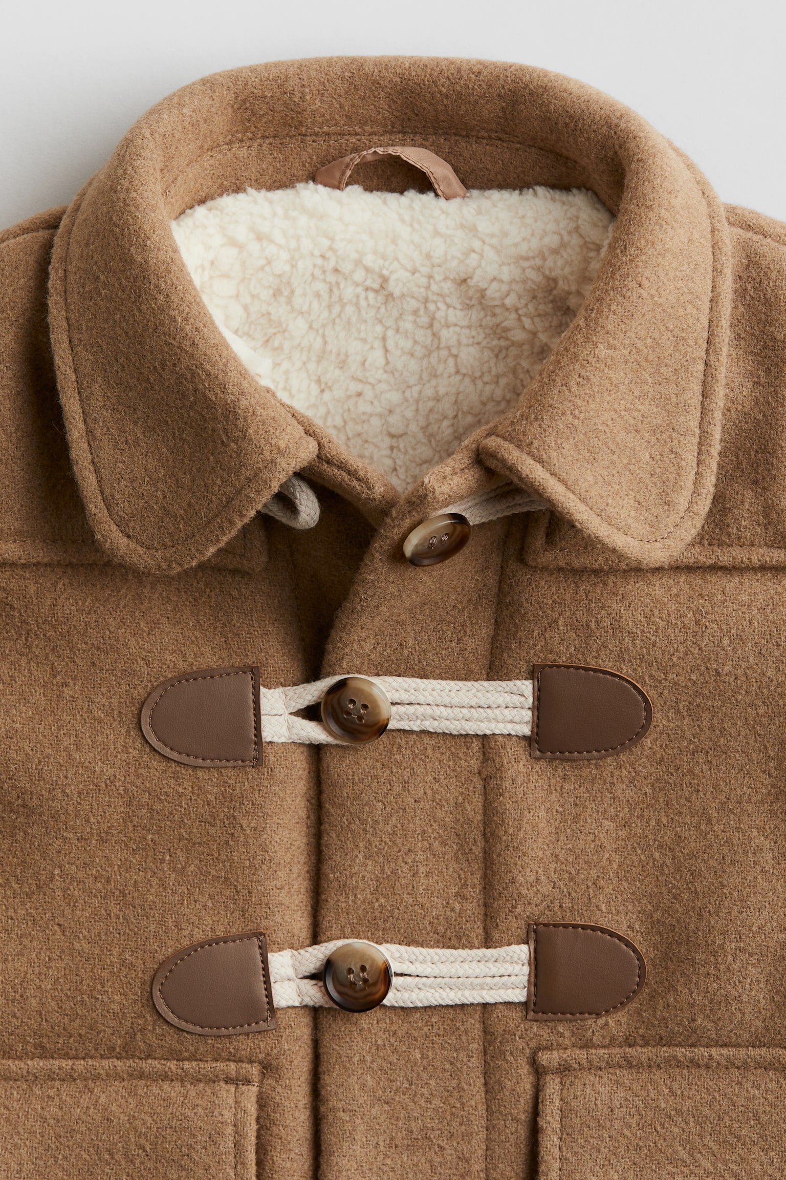 Teddy Lined Duffel Coat - Beige - 3