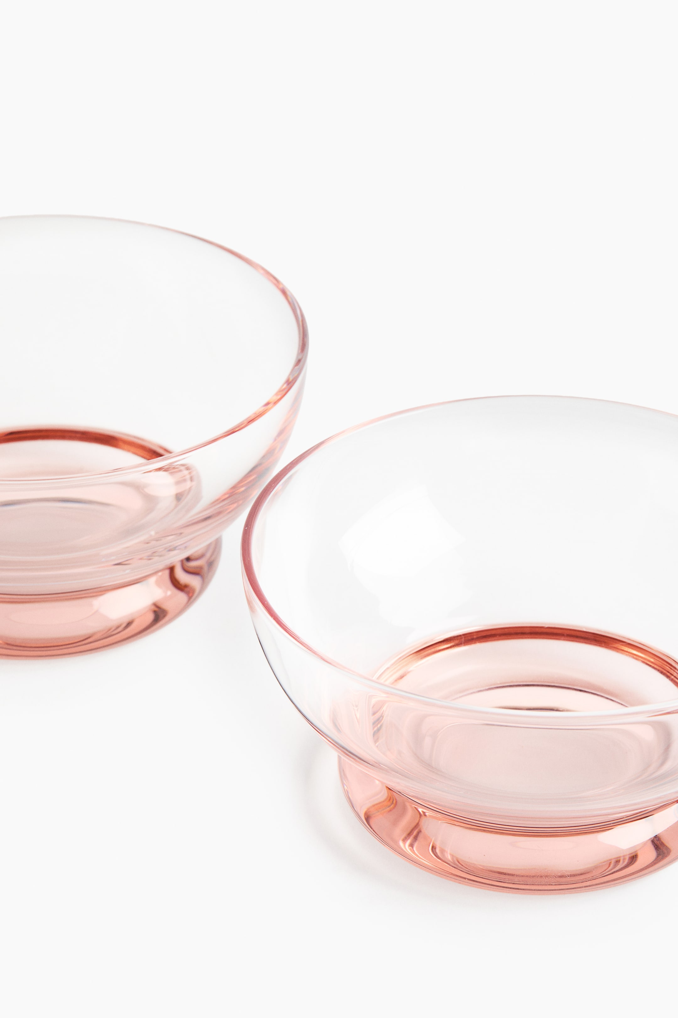 Lot de 2 bols en verre soufflé à la bouche