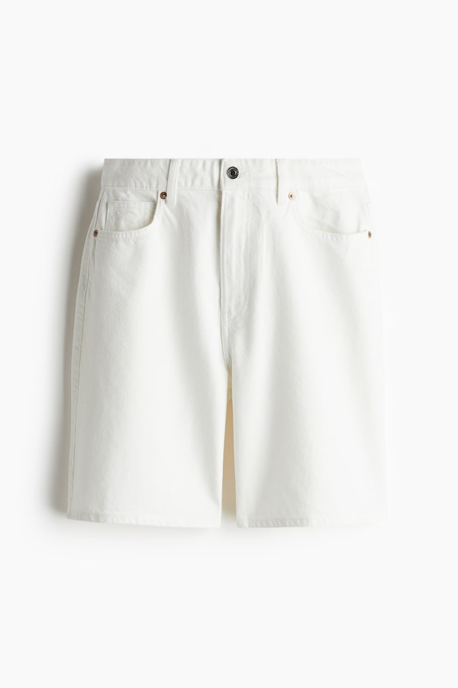 Denim Bermuda Shorts - White/Denim blue/Dark denim blue - 1