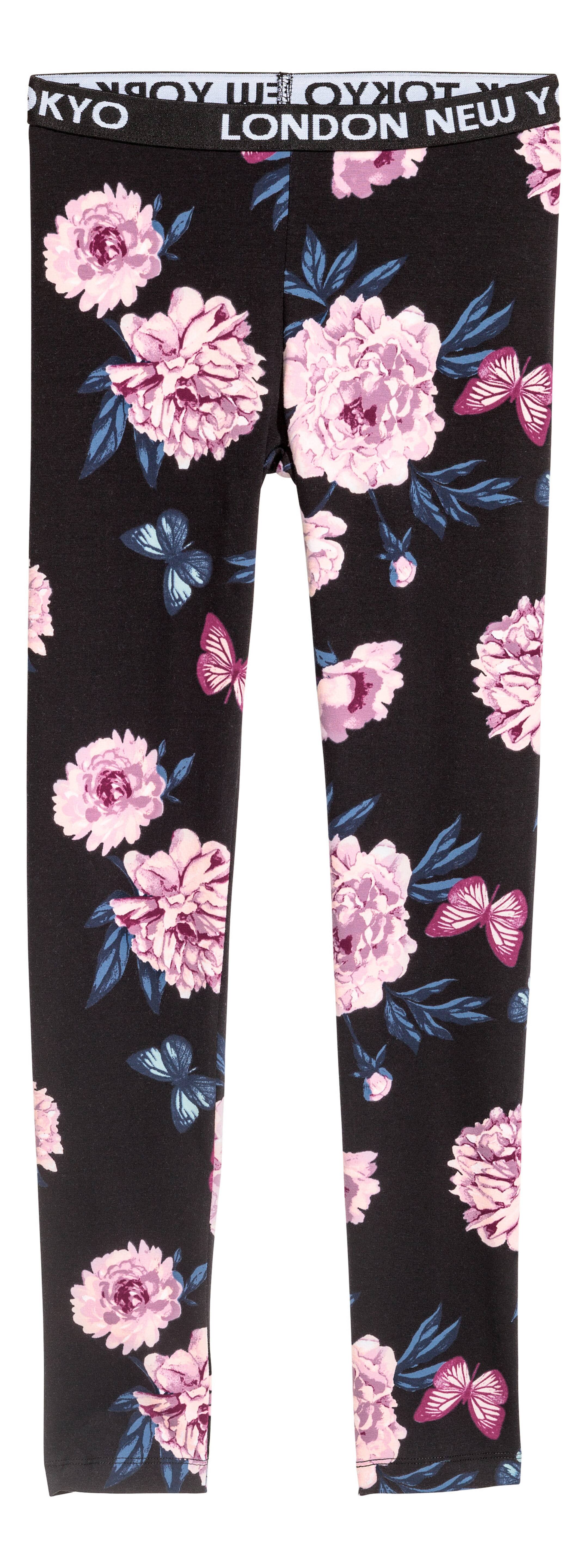 View larger image: Jersey leggings - Dark grey/Patterned - Kids | H&M GB 1