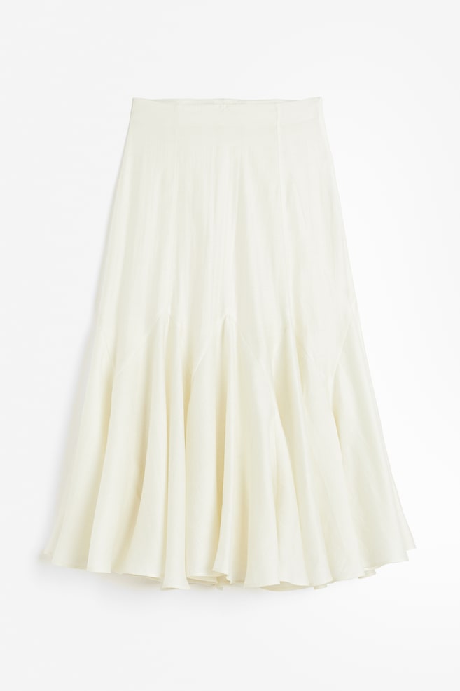 Lyocell-blend skirt - Cream - 2