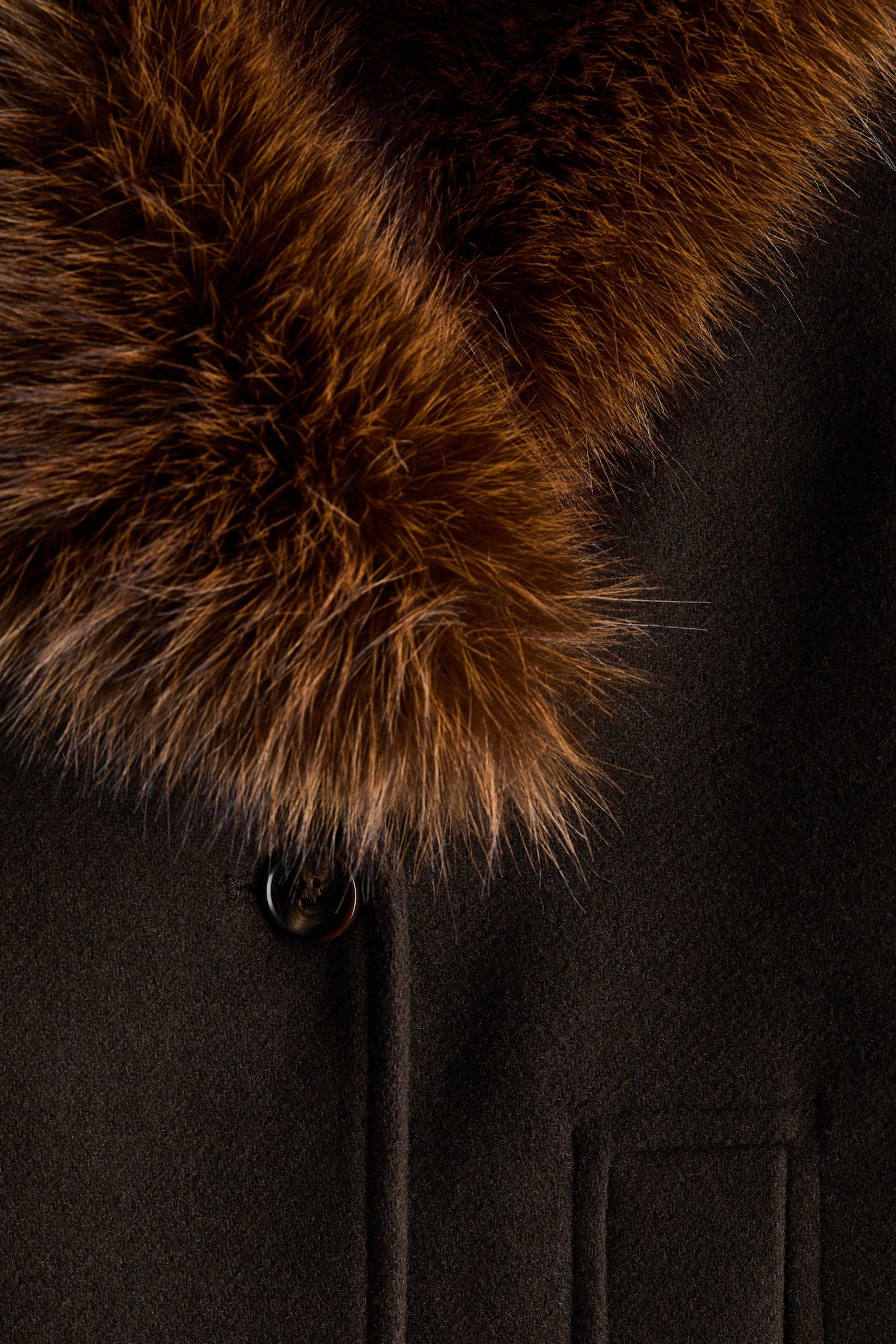 Double-breasted coat - Dark brown/Black/Dark grey marl - 6