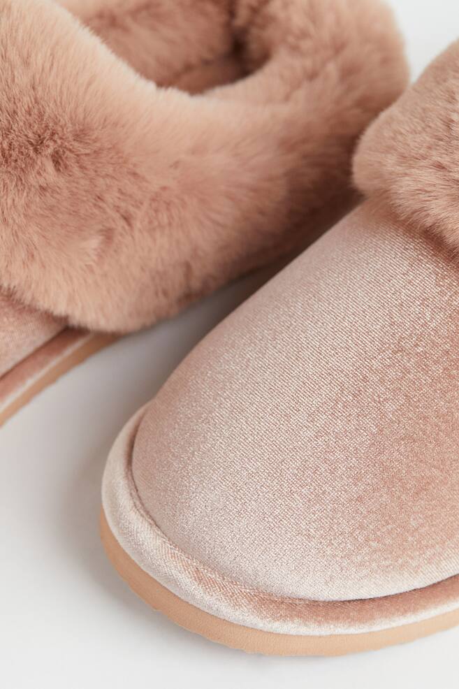 Warm-lined slippers - Beige-pink - 4