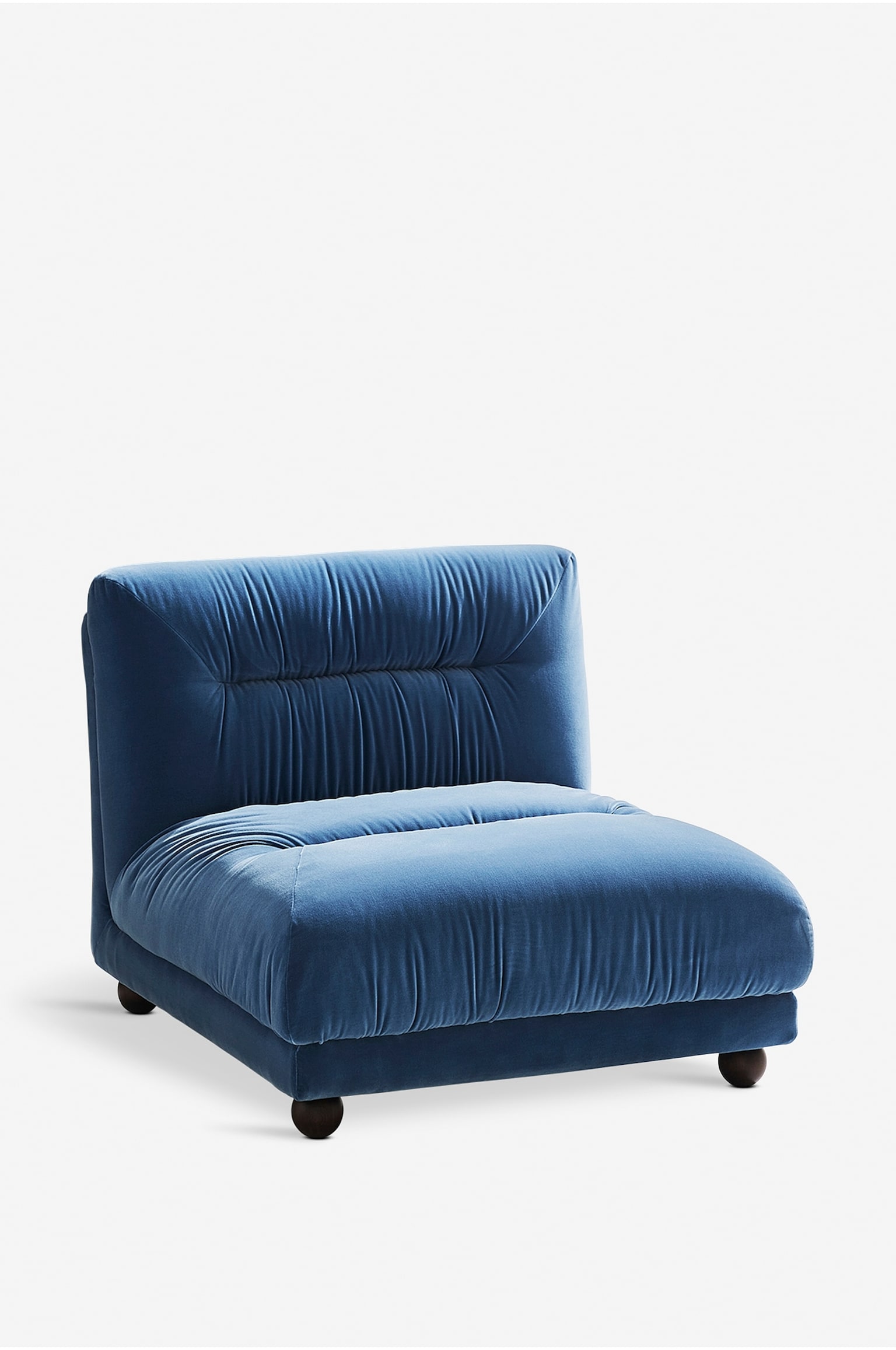 Elmo Sessel - Blau Samt - 1