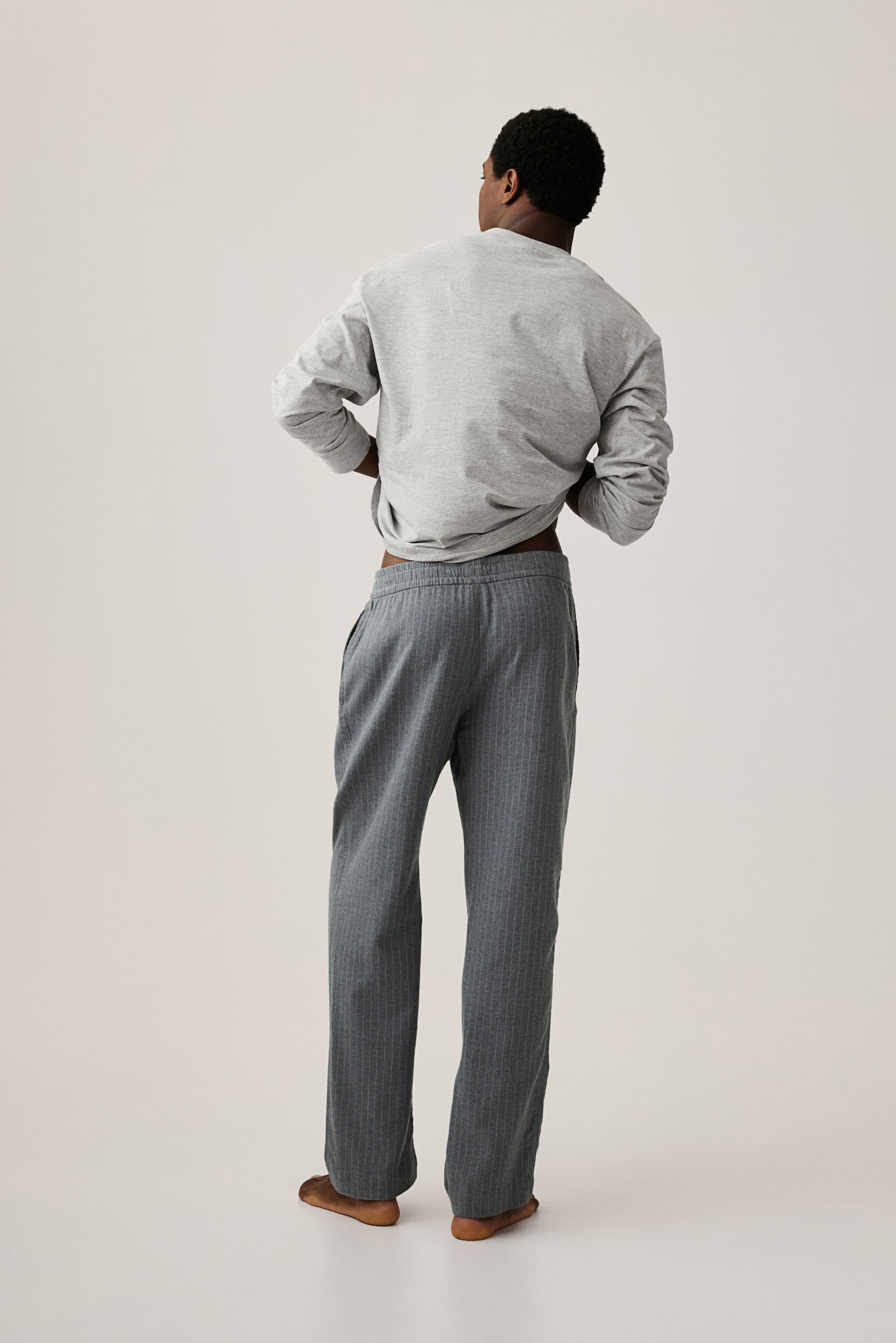 Regular Fit Pyjama - Dark grey/Pinstriped/Dark grey/Checked/White/Navy blue/White - 3