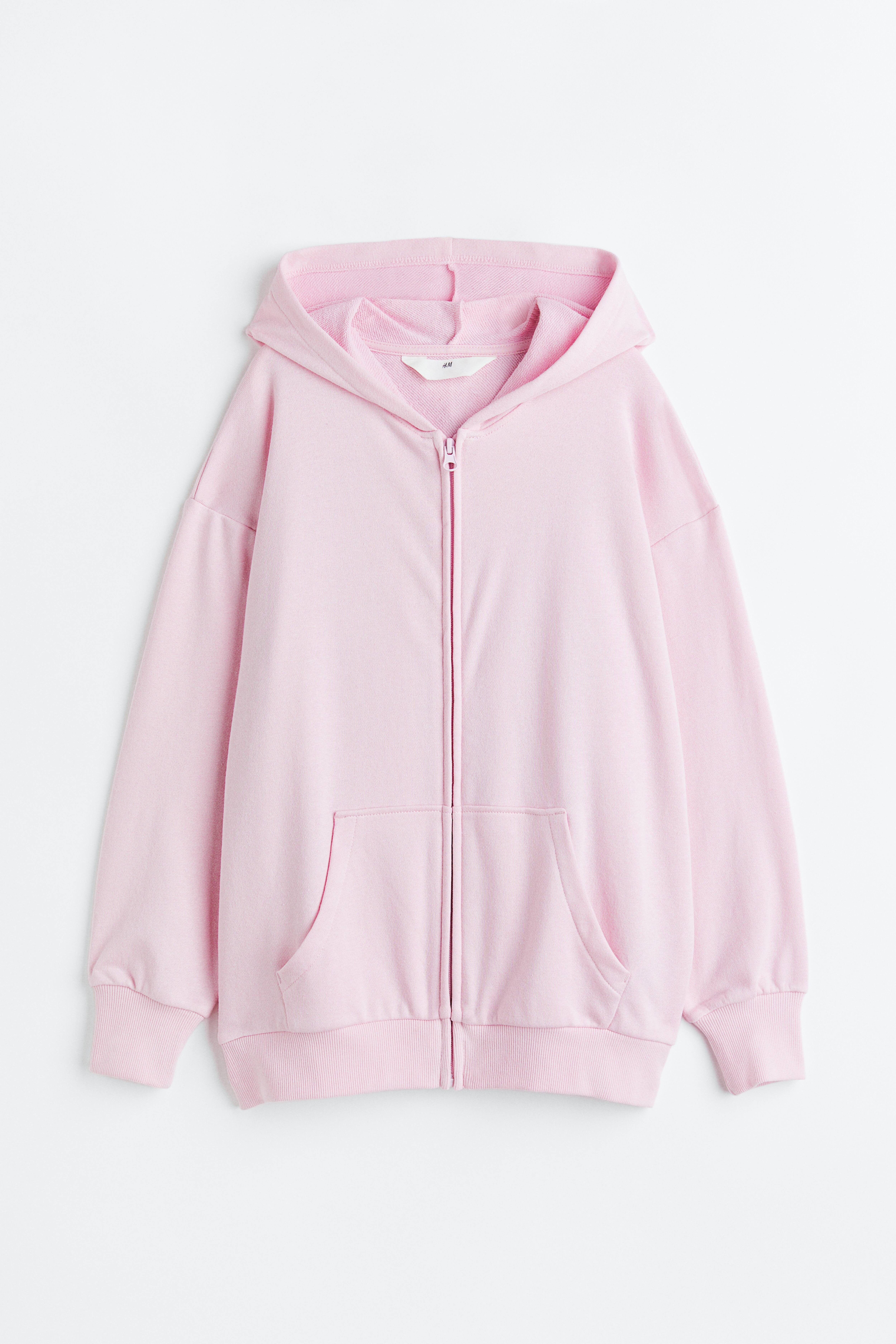 Oversized zip through hoodie Light pink Creative Spirit Kids H M GB