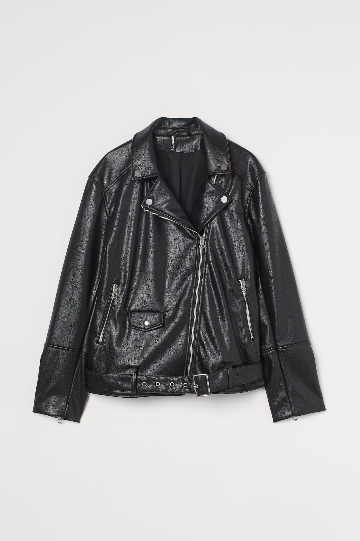 Biker Jacket - Long sleeve - Regular length - Black - Ladies | H&M US