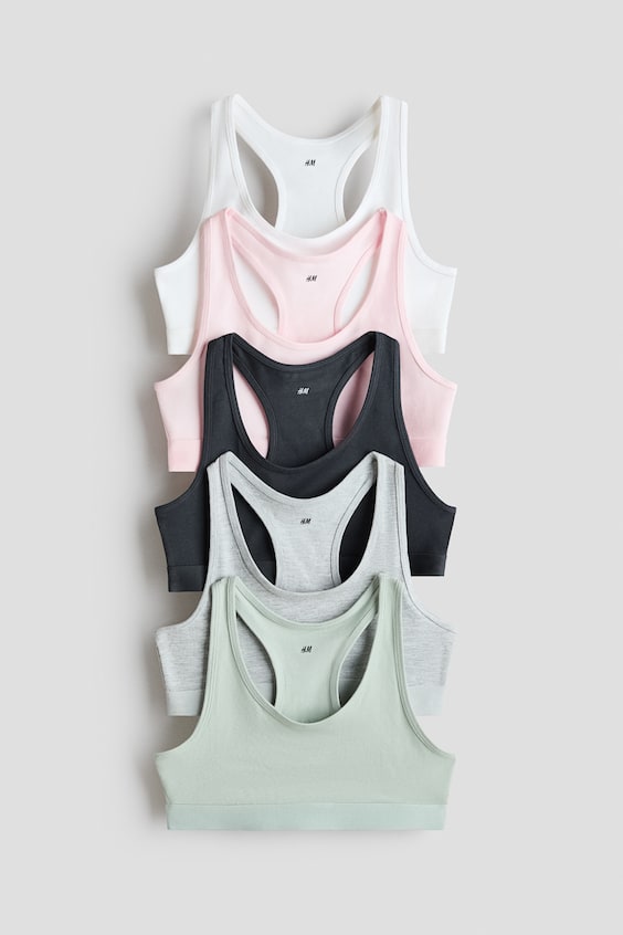 Детские топы H&M 5-Pack Short Tops